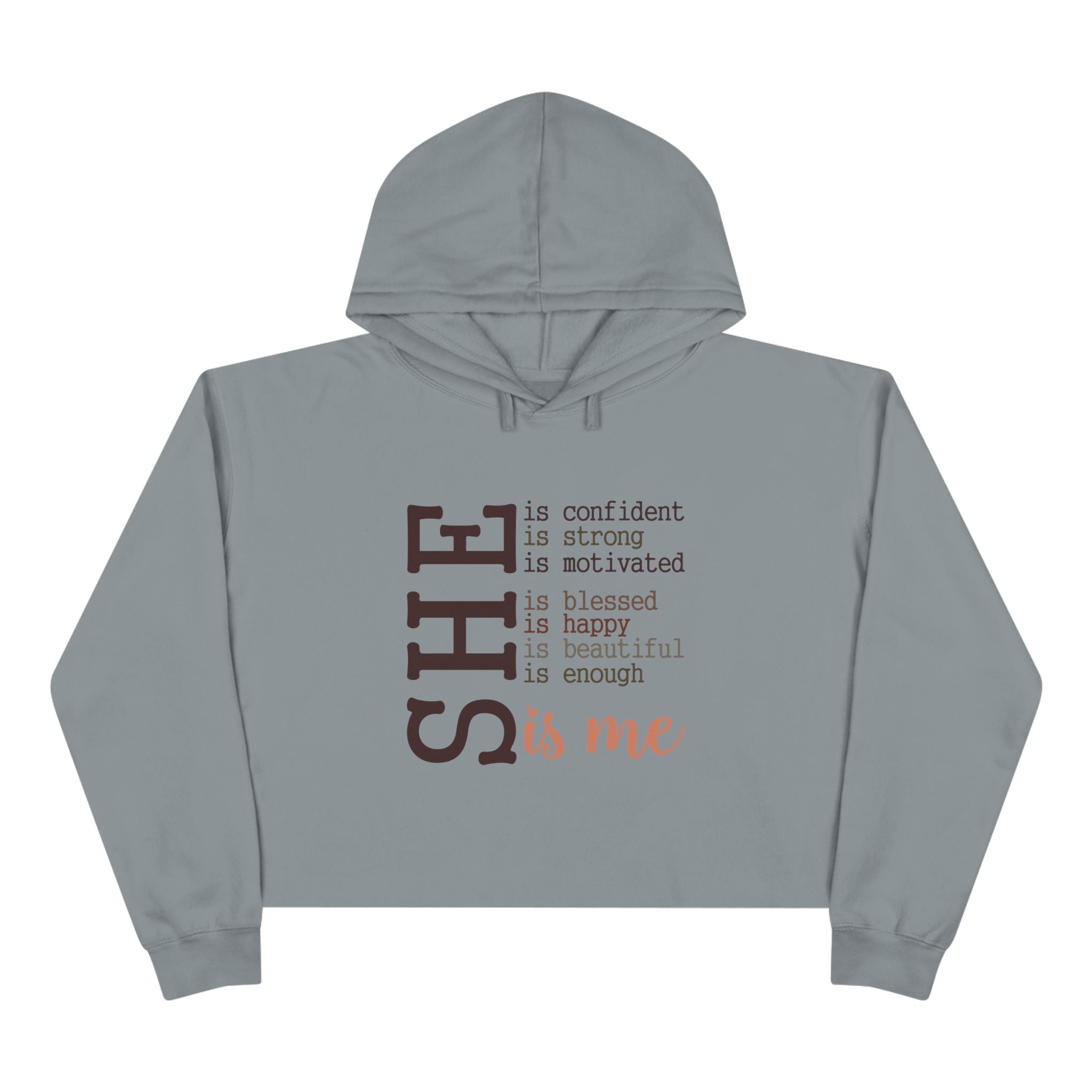 Confidence Crop Hoodie - Motivational Fashion, Gift for Women, Empowerment Apparel, Casual Style, Inspirational Hoodie