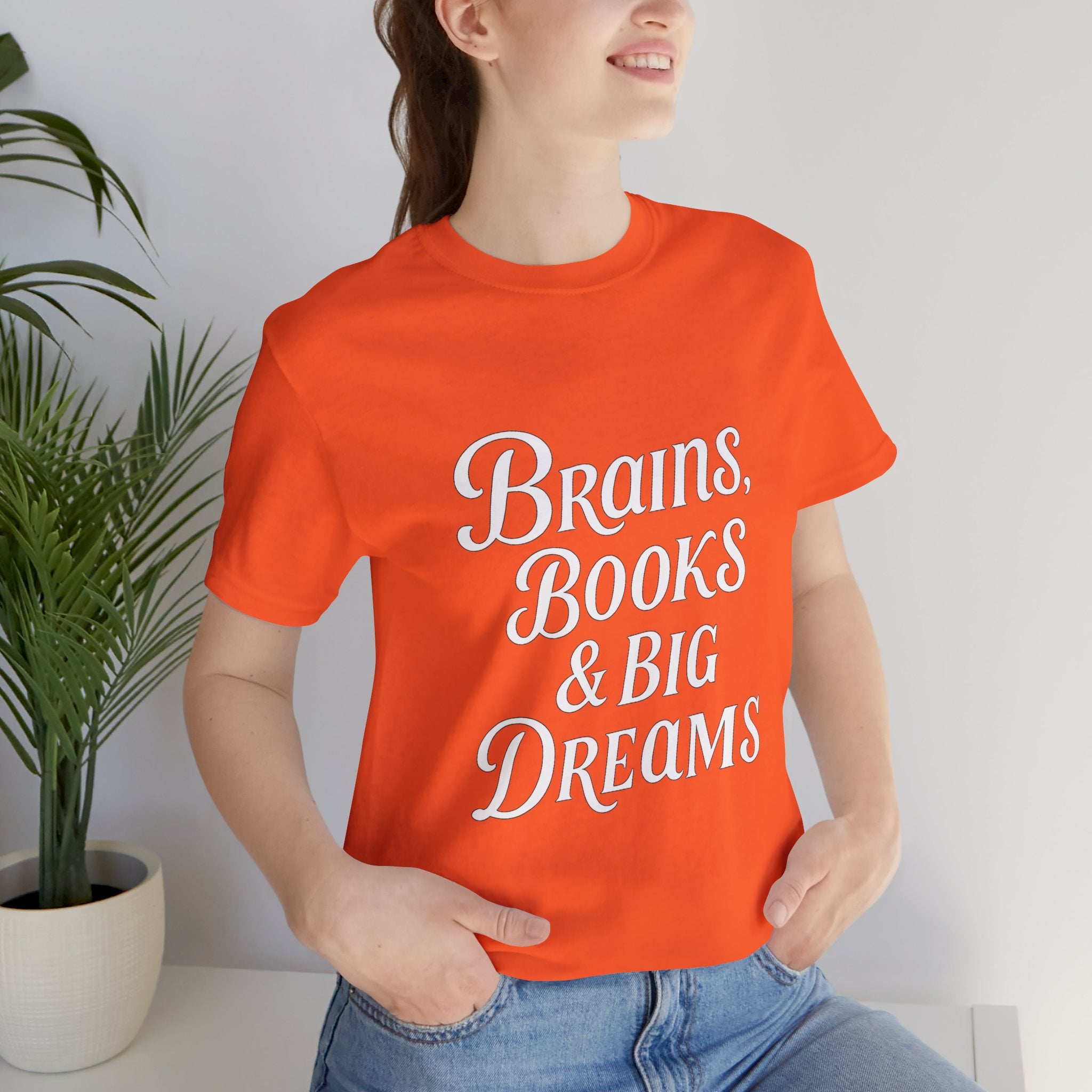 Brainiac Tee, Book Lover Shirt, Big Dreams T-Shirt, Unisex Graphic Top, Intellectual Clothing