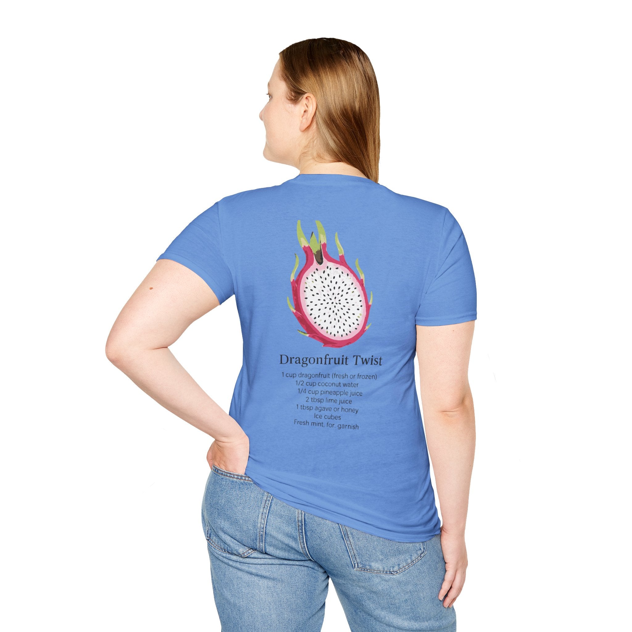 T-Shirt with Dragonfruit Design, Fun Summer Tee, Gift for Fruit Lovers, Cute Casual Wear, Vacation Outfit, Foodie Fashion