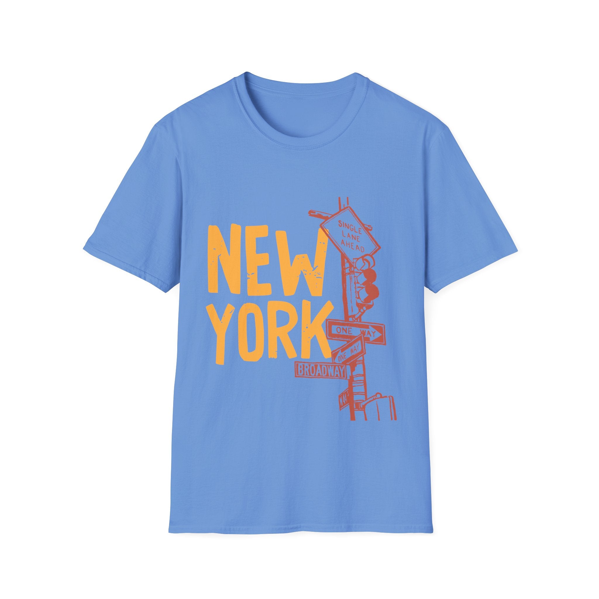 New York Skyline Unisex Softstyle T-Shirt, City Apparel, Travel Shirt, Gift for NYC Lovers, Casual Wear, Summer Fashion
