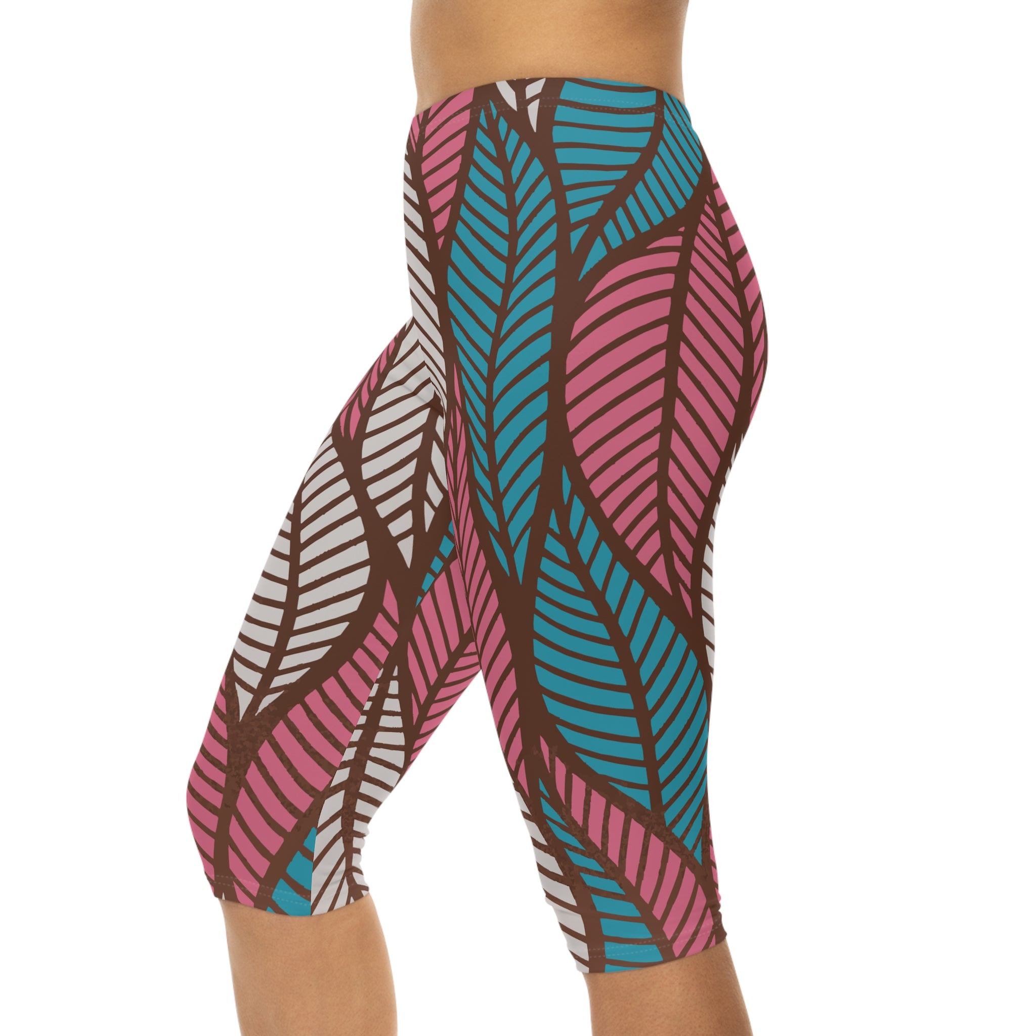 Ankara Women's Leggings, African Print Yoga Pants, Tribal Pattern Workout Tights, Ethnic Festival Fashion, Boho Capri Leggings, Colorful