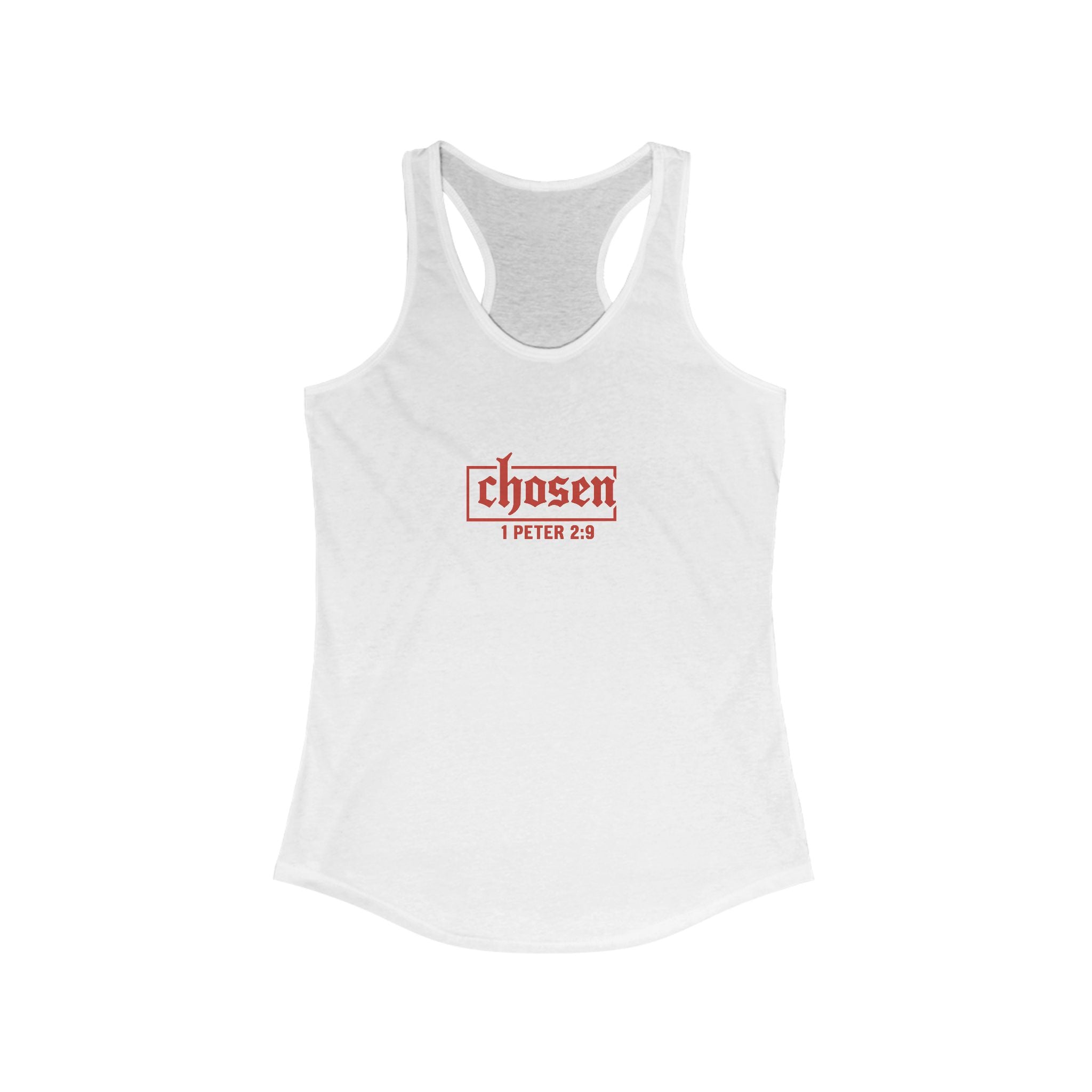 Chosen Women's Racerback Tank - Perfect for Faith, Workout, Summer Style, Spiritual Gifts, Bible Verse Apparel