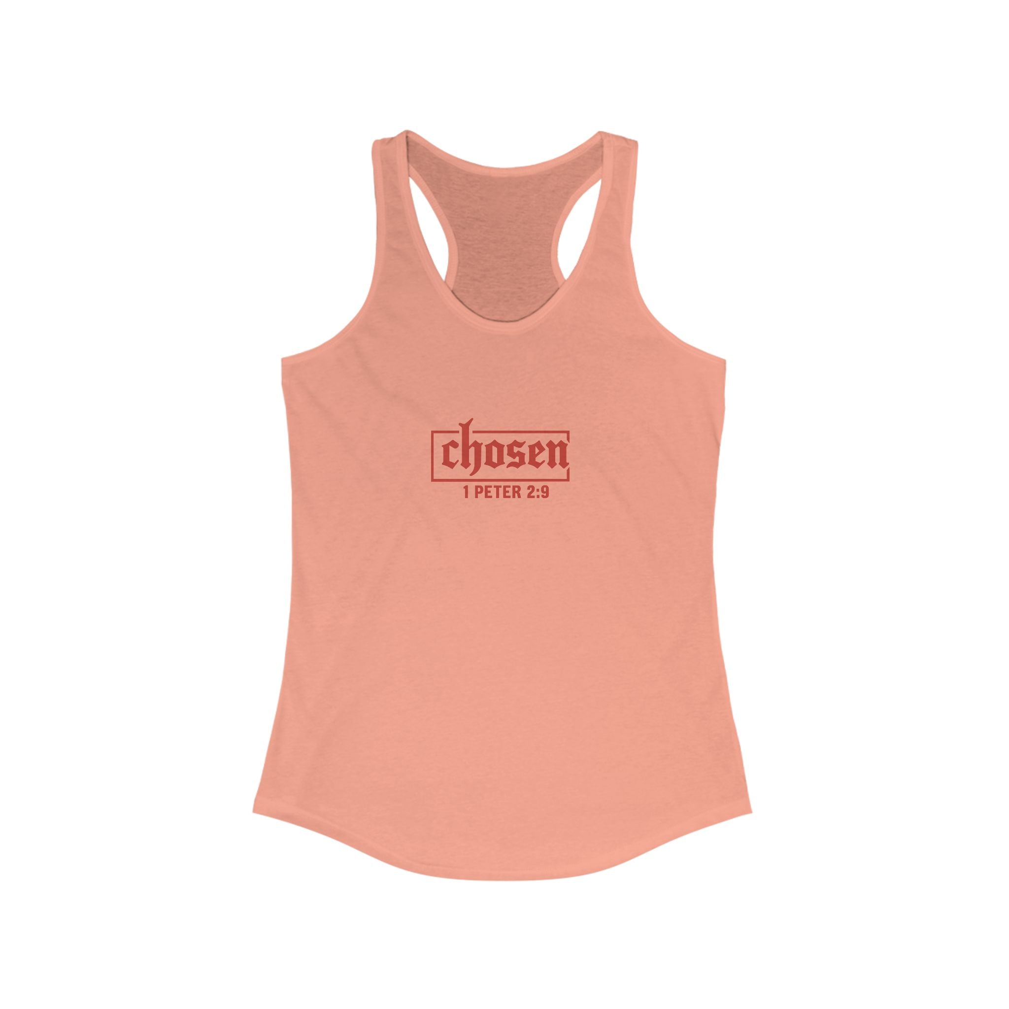 Chosen Women's Racerback Tank - Perfect for Faith, Workout, Summer Style, Spiritual Gifts, Bible Verse Apparel