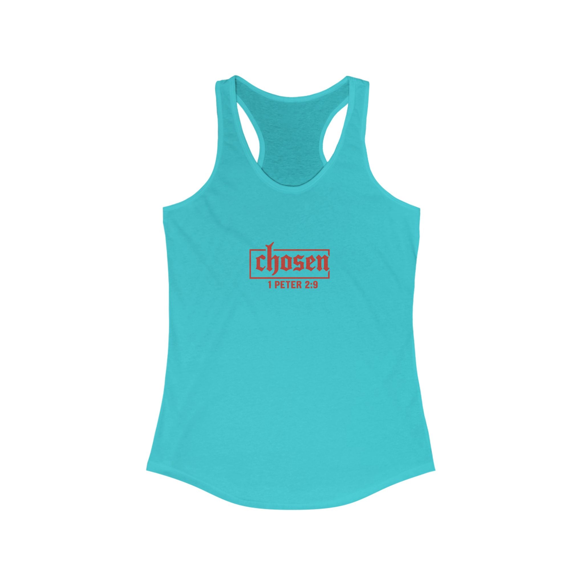 Chosen Women's Racerback Tank - Perfect for Faith, Workout, Summer Style, Spiritual Gifts, Bible Verse Apparel