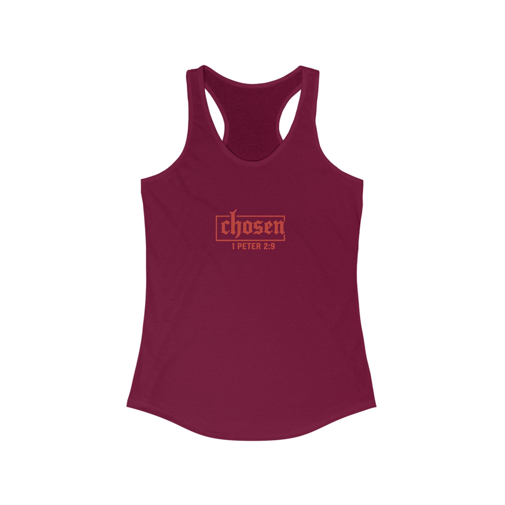 Chosen Women's Racerback Tank - Perfect for Faith, Workout, Summer Style, Spiritual Gifts, Bible Verse Apparel