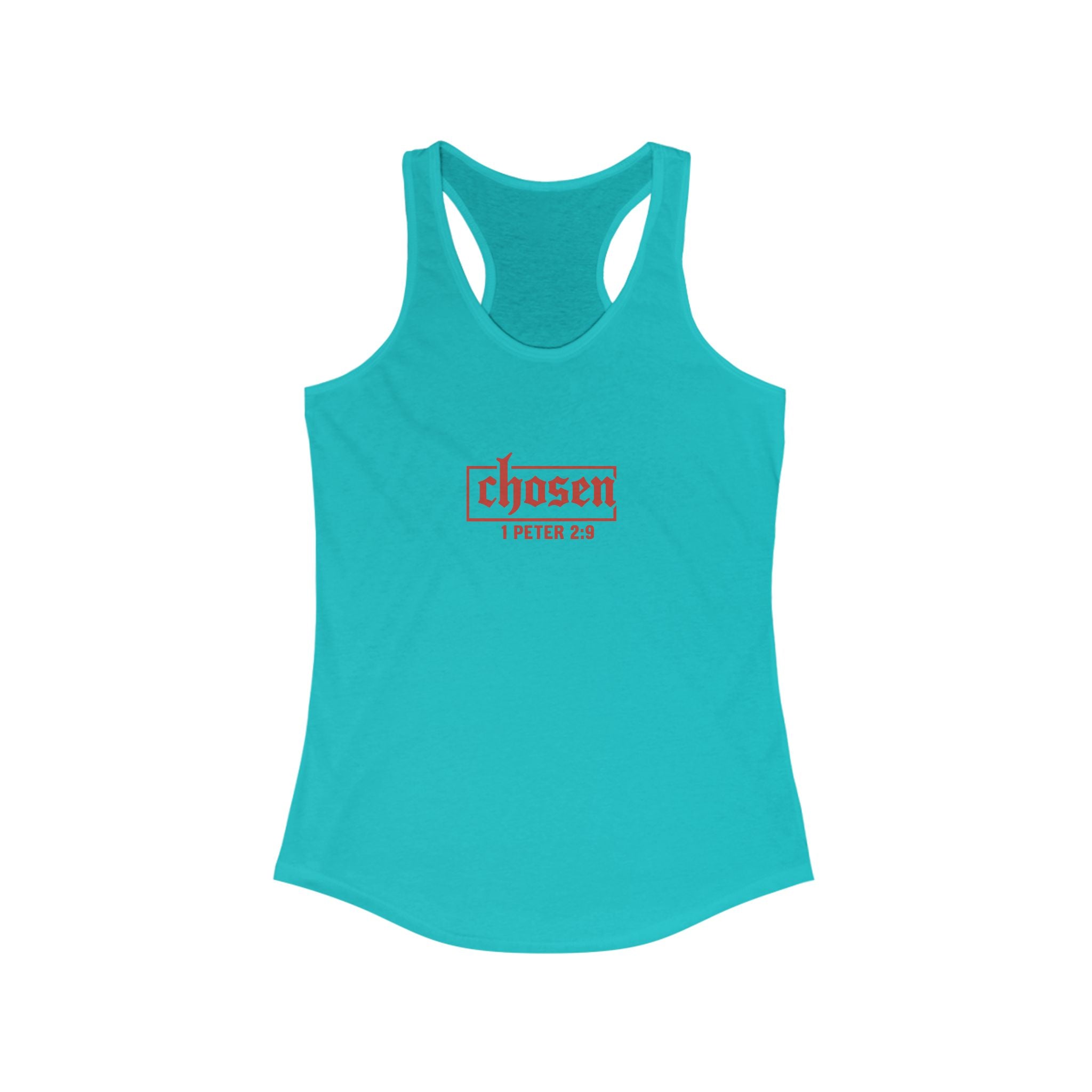 Chosen Women's Racerback Tank - Perfect for Faith, Workout, Summer Style, Spiritual Gifts, Bible Verse Apparel