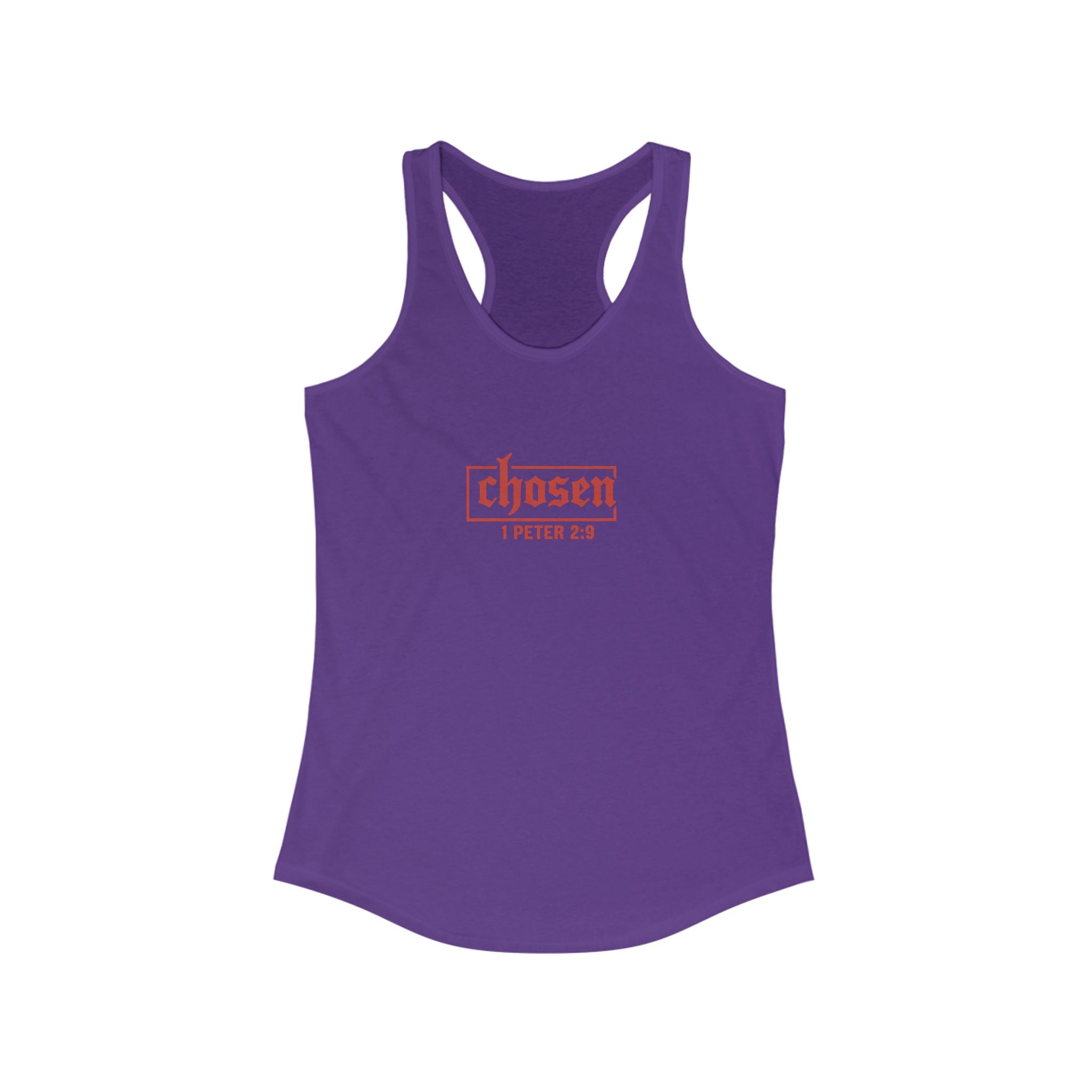 Chosen Women's Racerback Tank - Perfect for Faith, Workout, Summer Style, Spiritual Gifts, Bible Verse Apparel