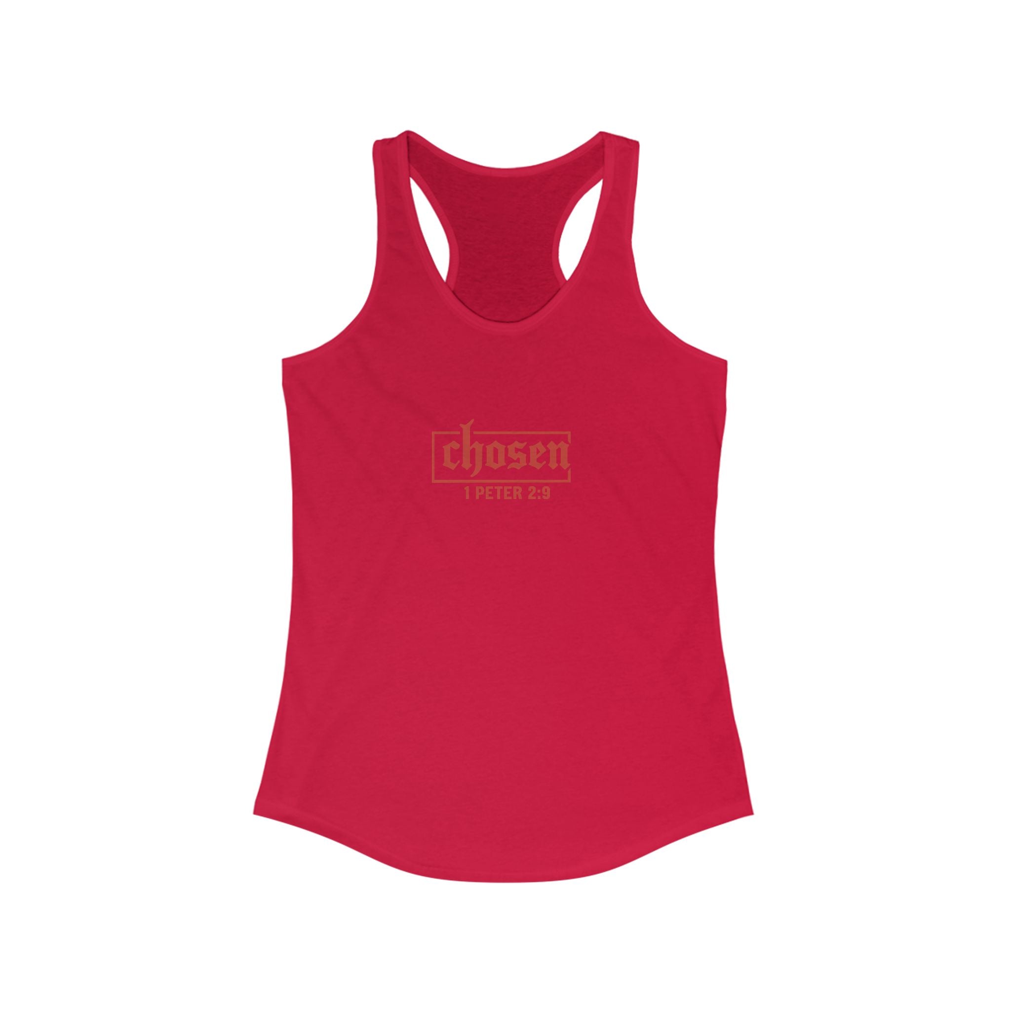 Chosen Women's Racerback Tank - Perfect for Faith, Workout, Summer Style, Spiritual Gifts, Bible Verse Apparel