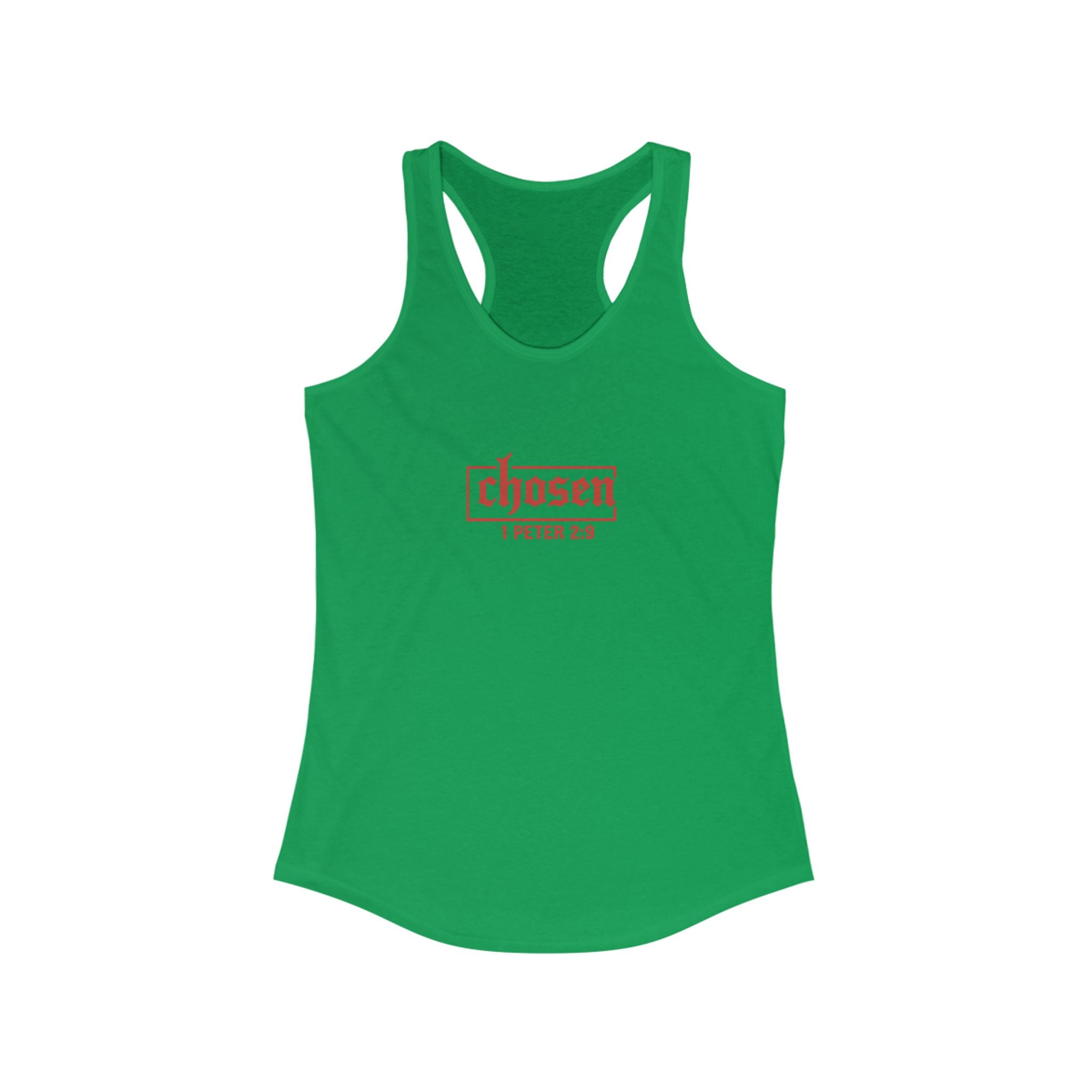 Chosen Women's Racerback Tank - Perfect for Faith, Workout, Summer Style, Spiritual Gifts, Bible Verse Apparel