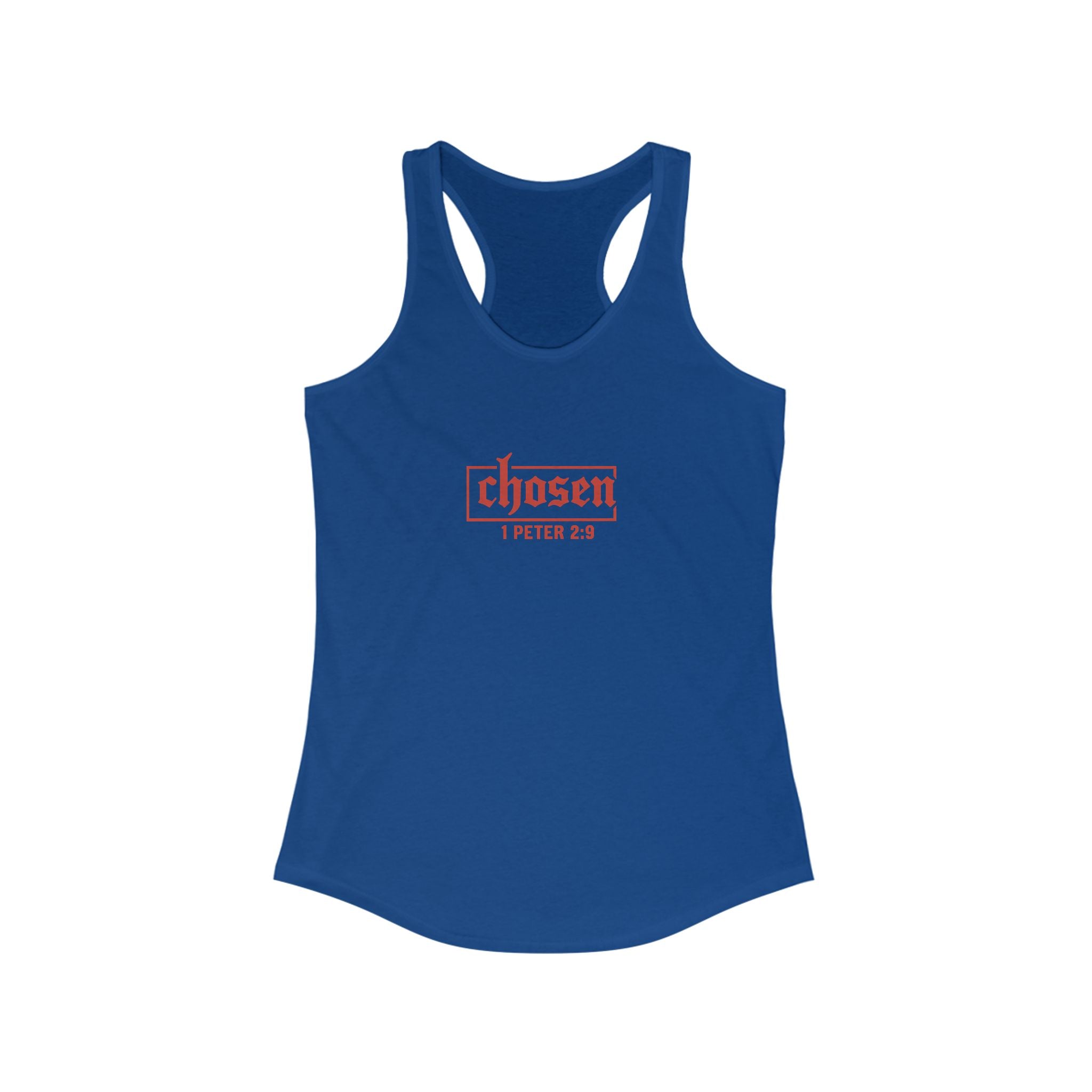 Chosen Women's Racerback Tank - Perfect for Faith, Workout, Summer Style, Spiritual Gifts, Bible Verse Apparel