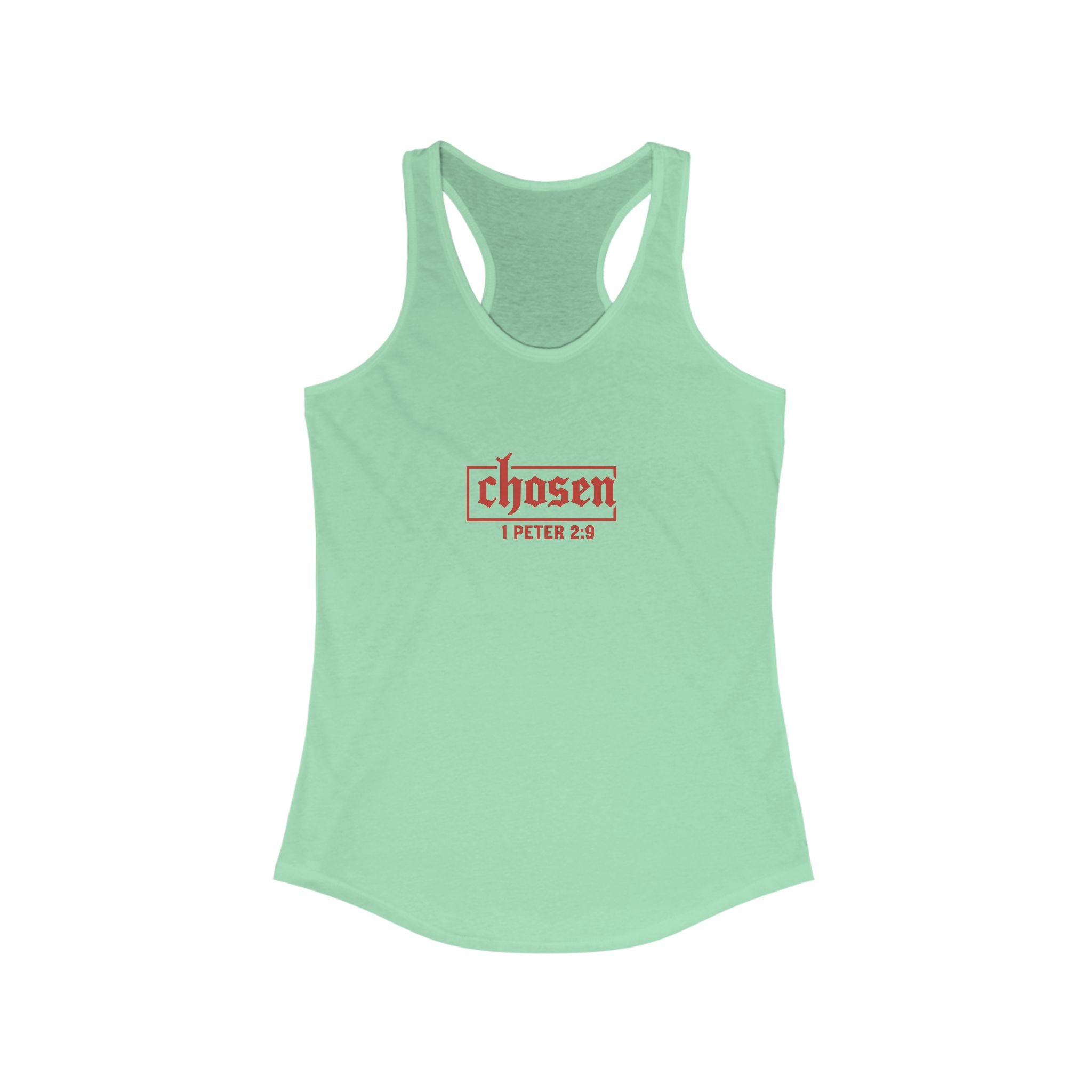 Chosen Women's Racerback Tank - Perfect for Faith, Workout, Summer Style, Spiritual Gifts, Bible Verse Apparel