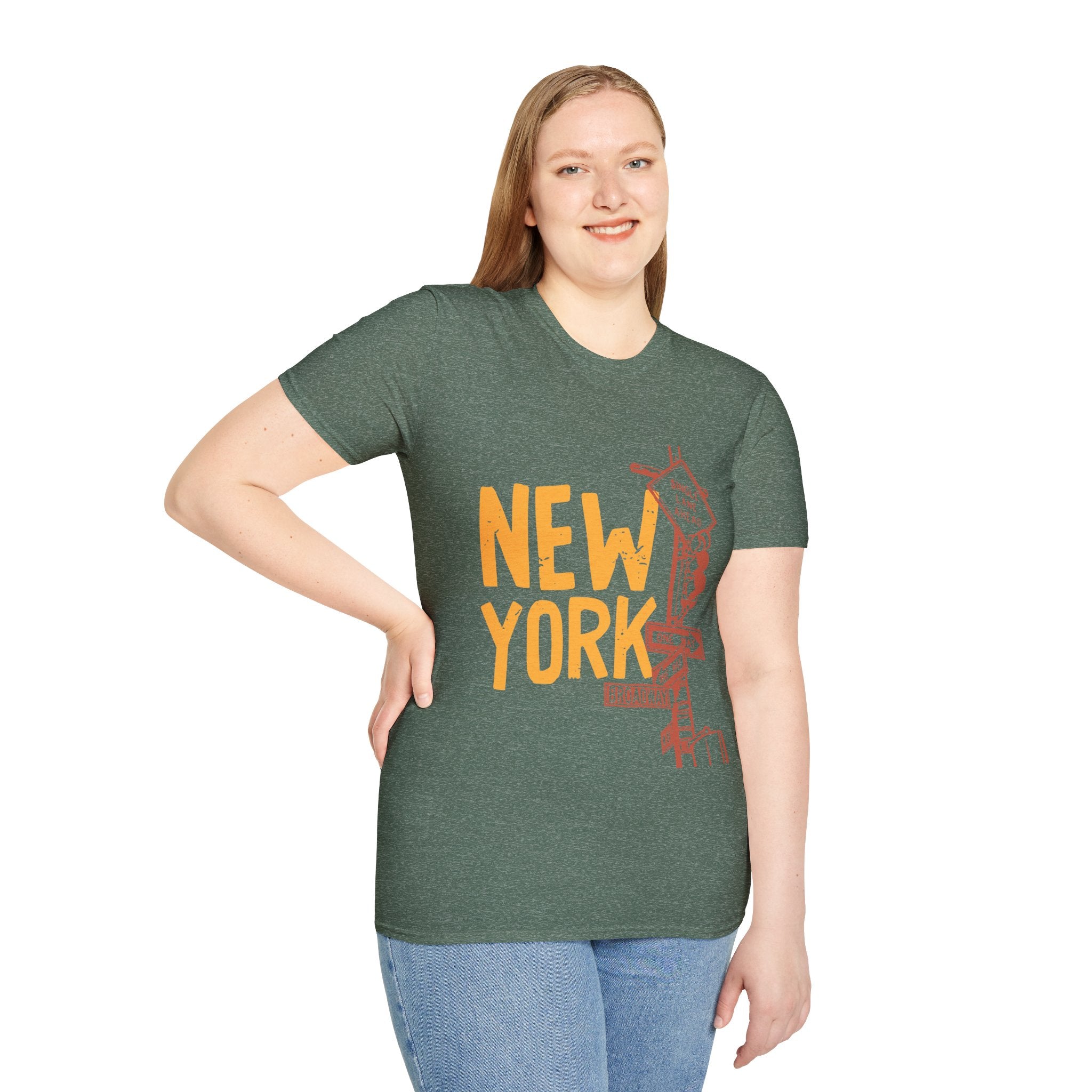 New York Skyline Unisex Softstyle T-Shirt, City Apparel, Travel Shirt, Gift for NYC Lovers, Casual Wear, Summer Fashion