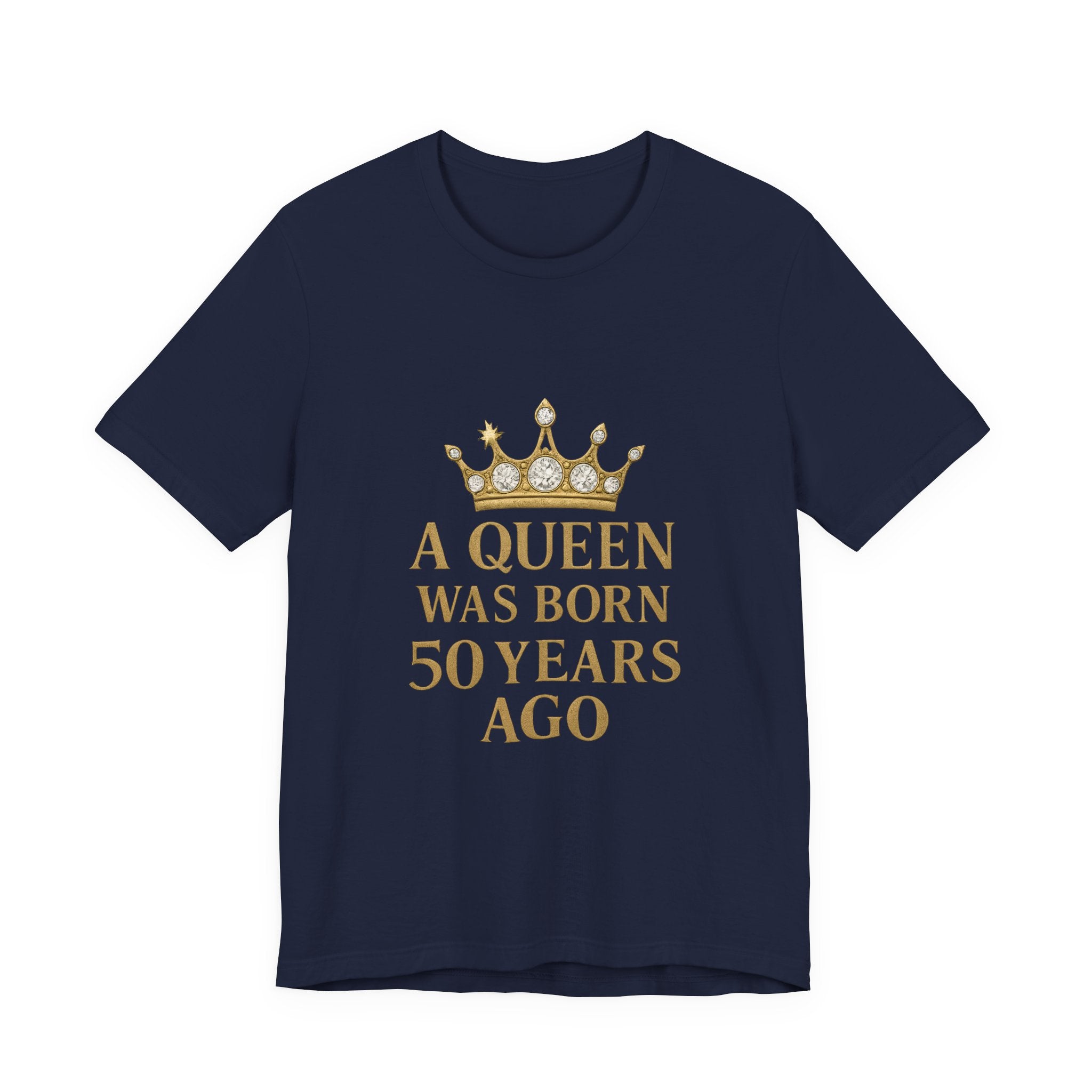 50th Birthday Queen Tee, A Queen Was Born 50 Years Ago Shirt, Anniversary Gift, Retro T-Shirt, Crown Design Tee