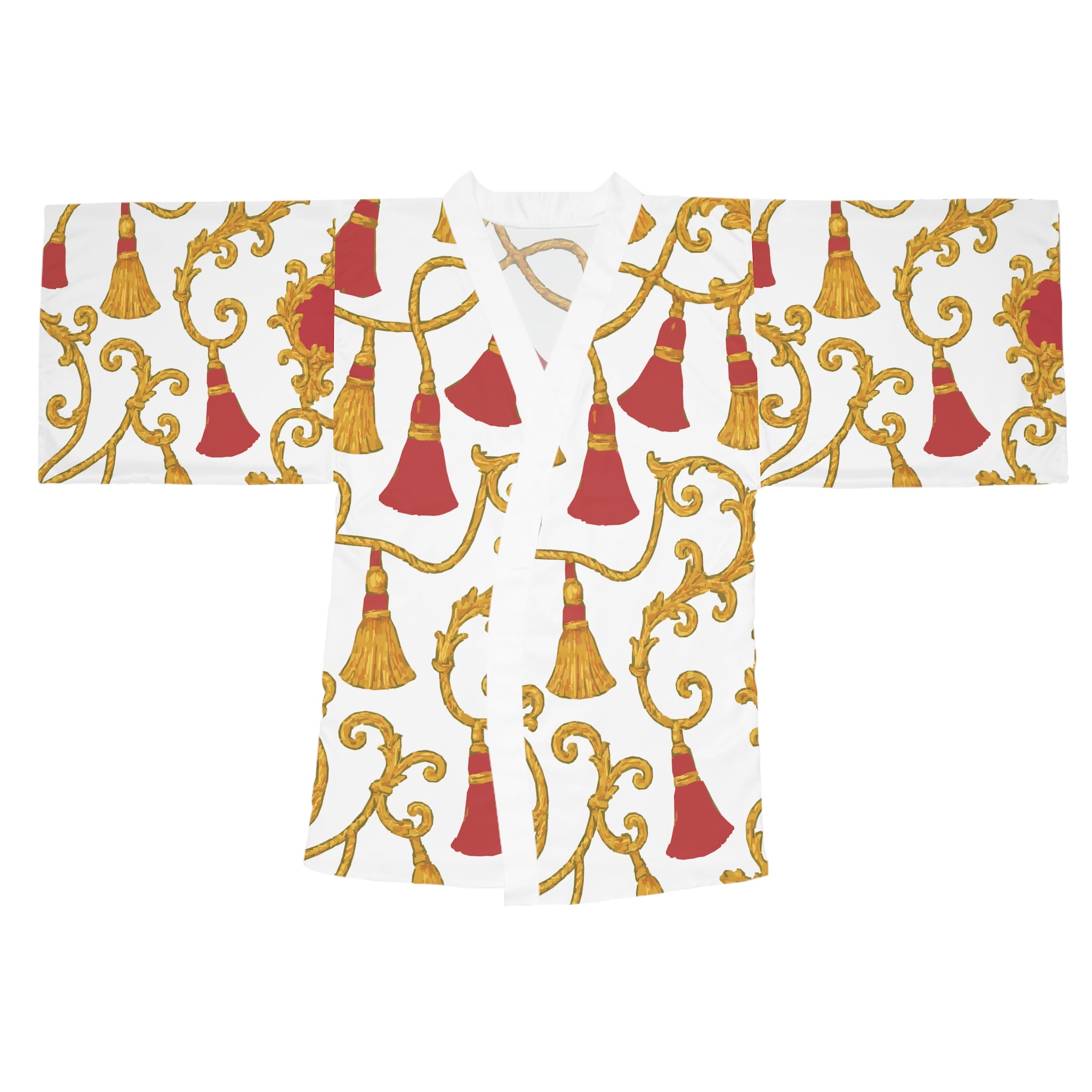 Elegant Long Sleeve Kimono Robe - Luxurious Loungewear, Cozy Gift, Fashion Statement, Stylish Homewear, Unique Design