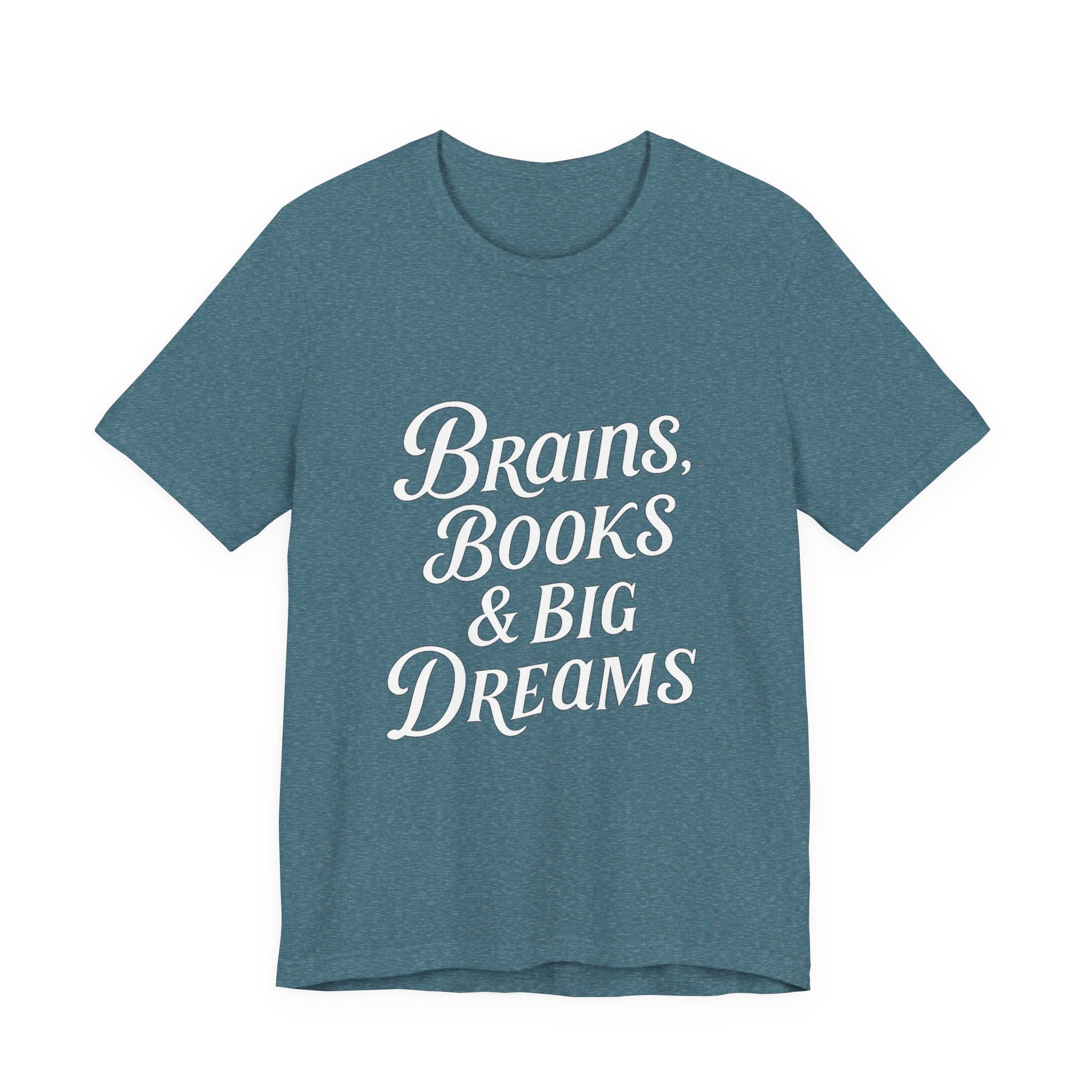 Brainiac Tee, Book Lover Shirt, Big Dreams T-Shirt, Unisex Graphic Top, Intellectual Clothing