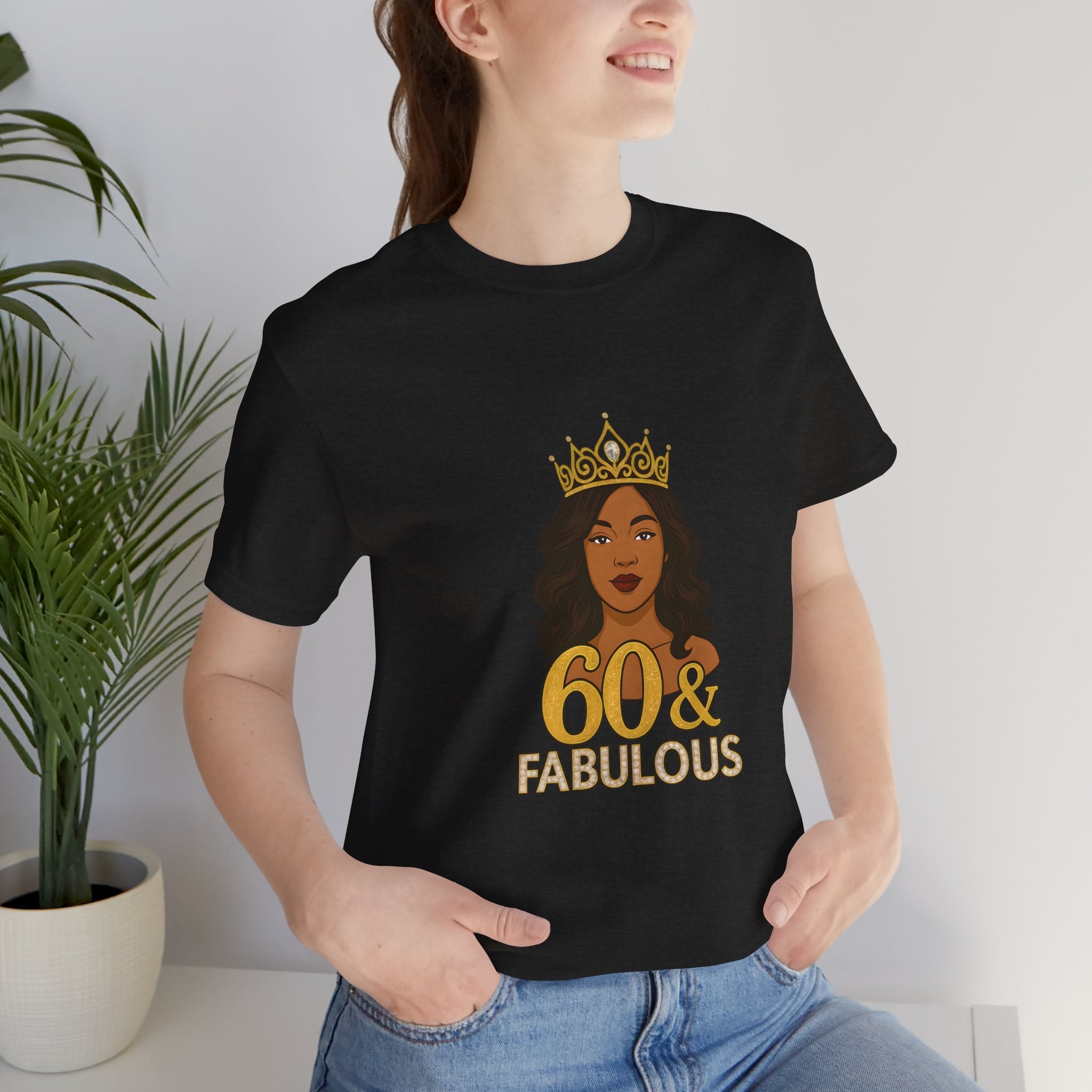60 & Fabulous Unisex Tee, Birthday Gift Tee, Women's Celebration Shirt, Fun Milestone Birthday Apparel, Perfect for 60th Birthday Party