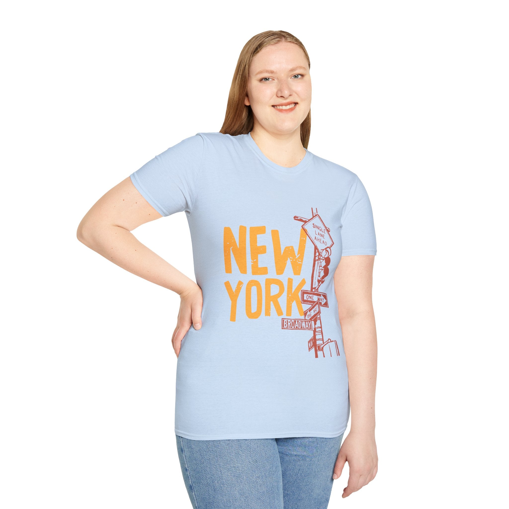 New York Skyline Unisex Softstyle T-Shirt, City Apparel, Travel Shirt, Gift for NYC Lovers, Casual Wear, Summer Fashion