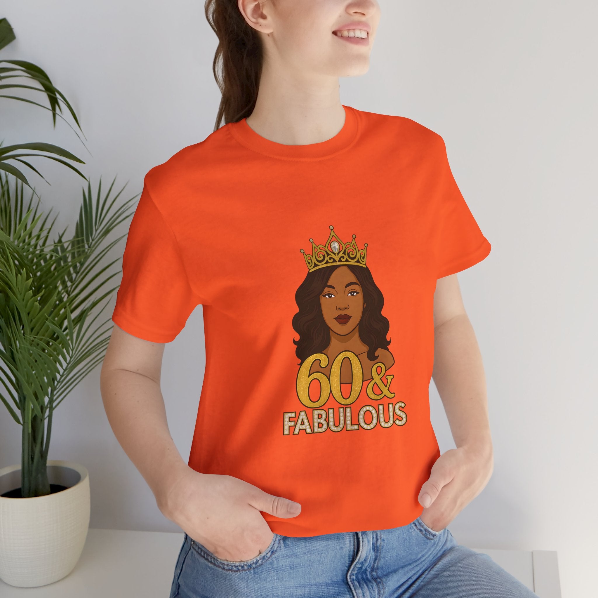 60 & Fabulous Unisex Tee, Birthday Gift Tee, Women's Celebration Shirt, Fun Milestone Birthday Apparel, Perfect for 60th Birthday Party