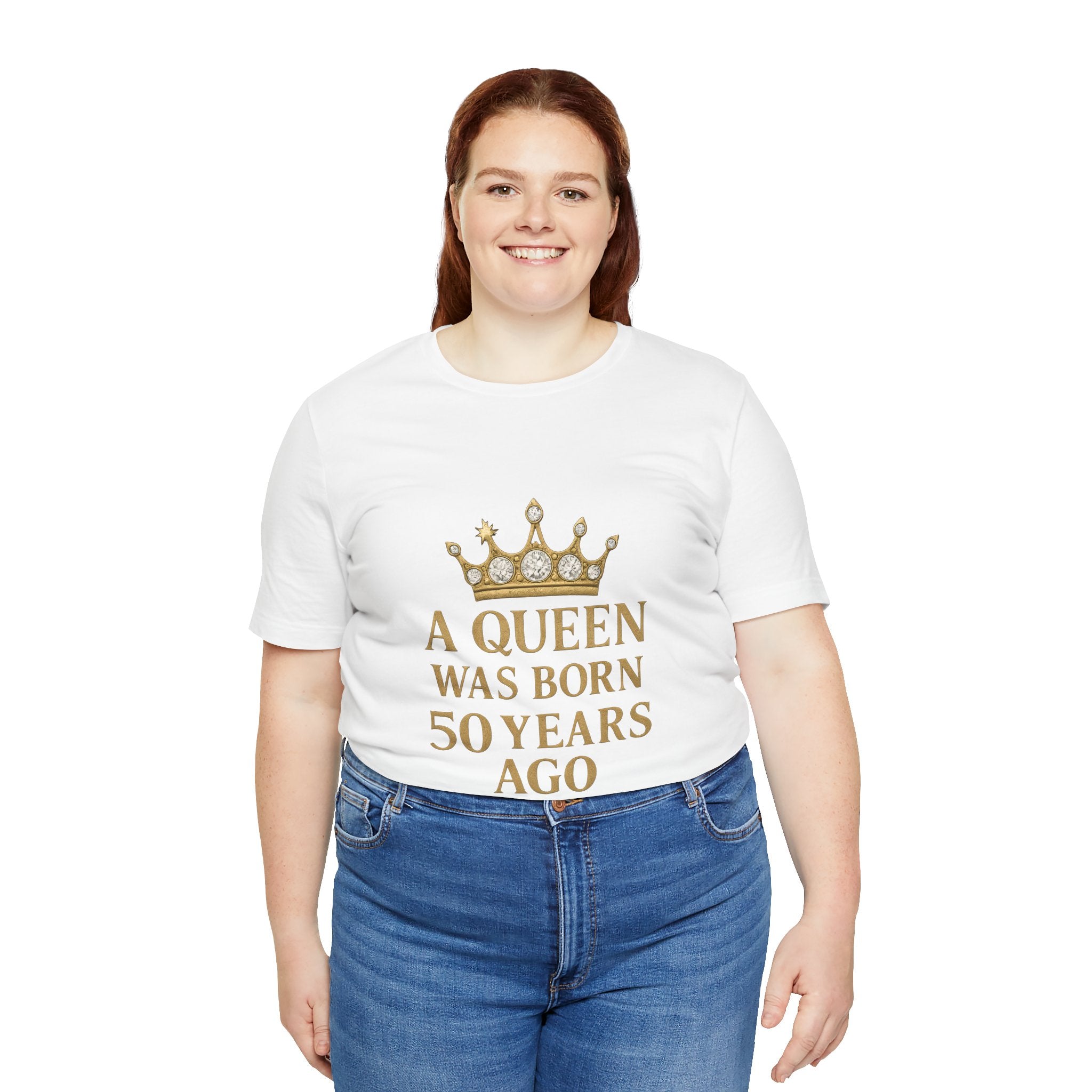50th Birthday Queen Tee, A Queen Was Born 50 Years Ago Shirt, Anniversary Gift, Retro T-Shirt, Crown Design Tee