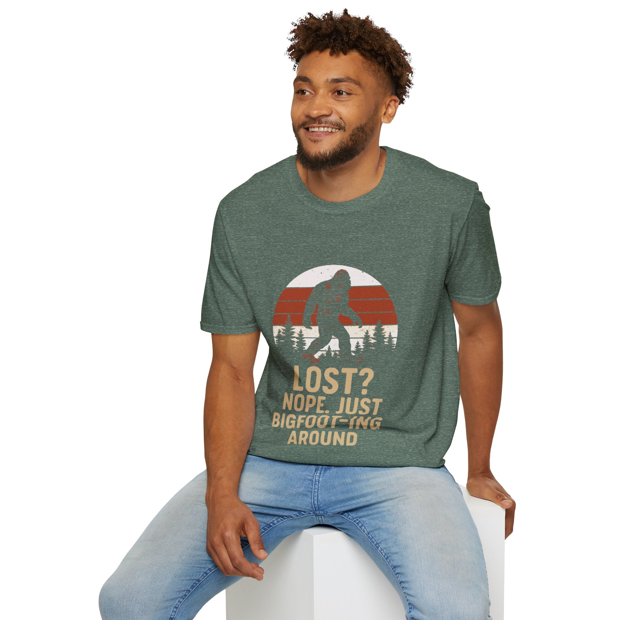 Bigfoot Adventure T-Shirt - Fun Unisex Tee for Nature Lovers, Casual Wear, Gift for Outdoorsy Friends, Hiking Gear, Unique Apparel