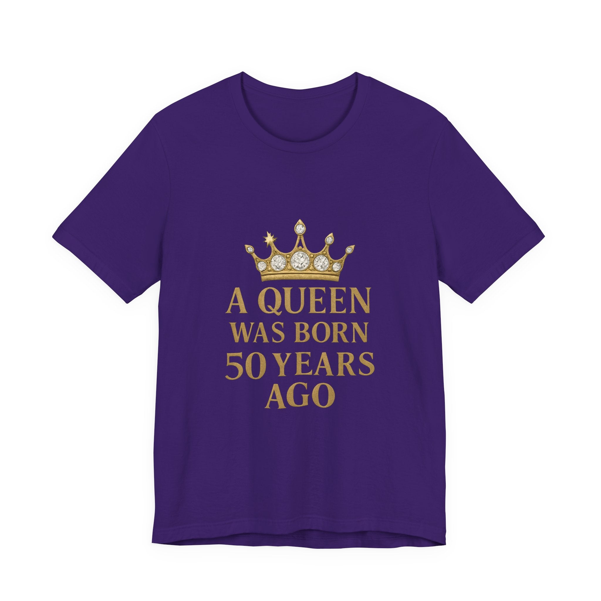50th Birthday Queen Tee, A Queen Was Born 50 Years Ago Shirt, Anniversary Gift, Retro T-Shirt, Crown Design Tee