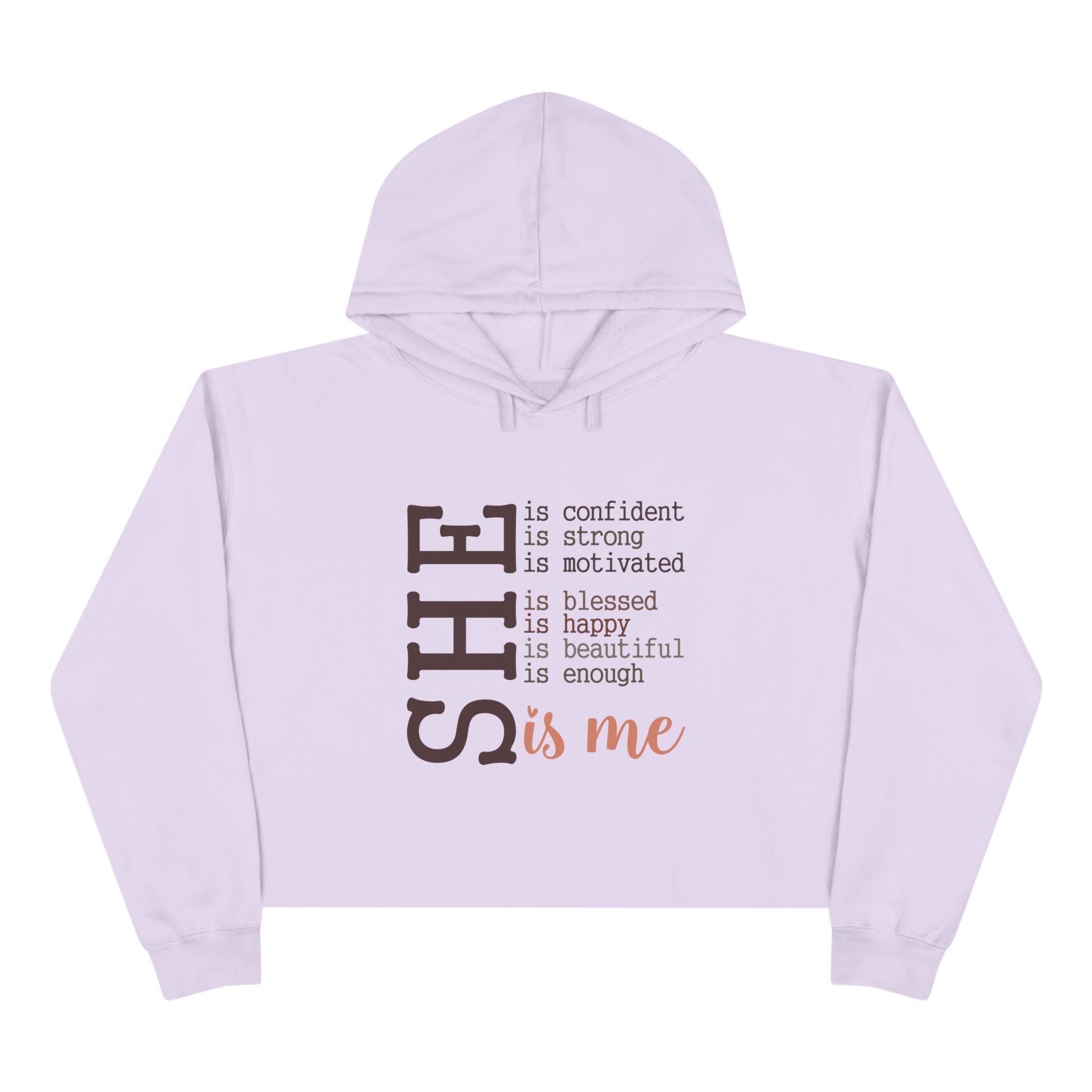 Confidence Crop Hoodie - Motivational Fashion, Gift for Women, Empowerment Apparel, Casual Style, Inspirational Hoodie