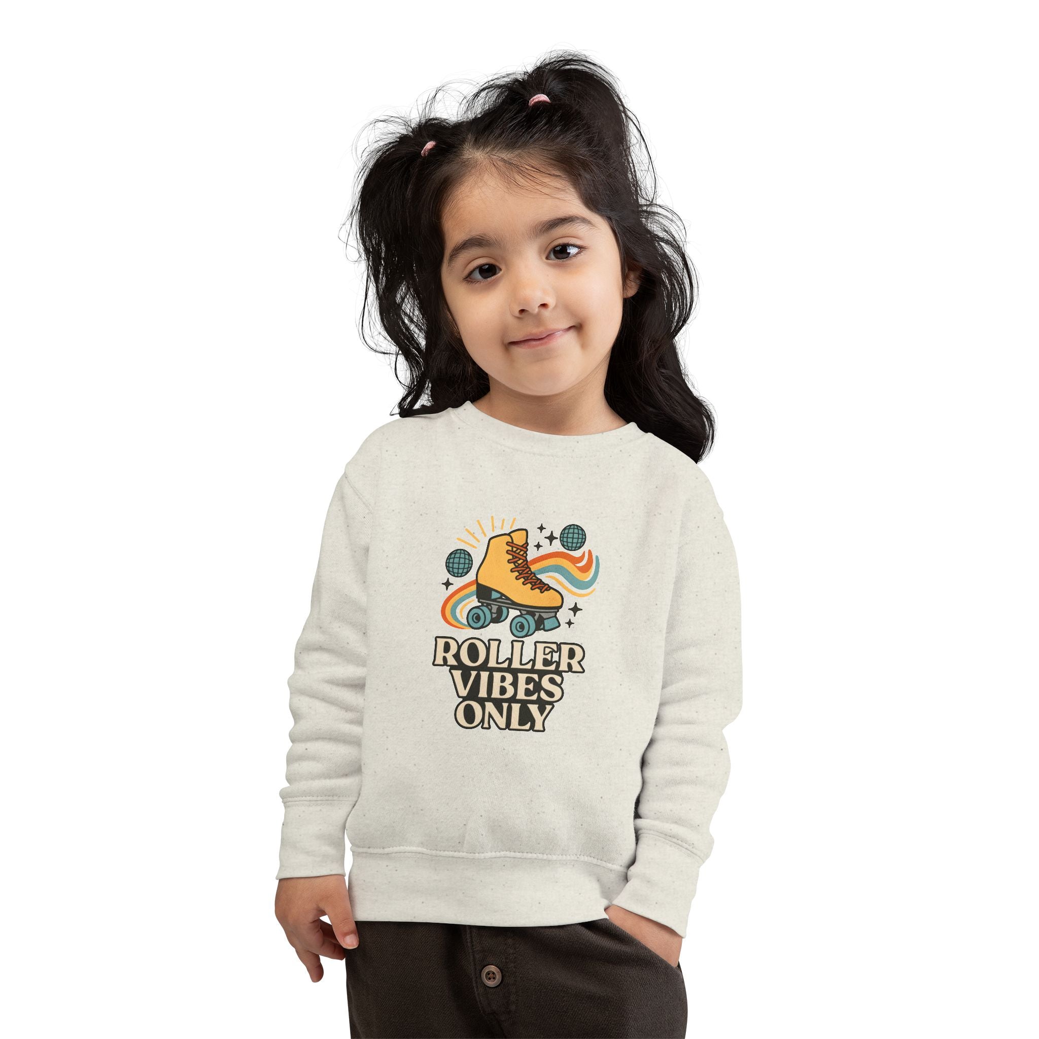Toddler Roller Skating Sweatshirt, Cozy Toddler Hoodie, Skate Vibes Gift, Trendy Kids Apparel, Retro Roller Rink Style