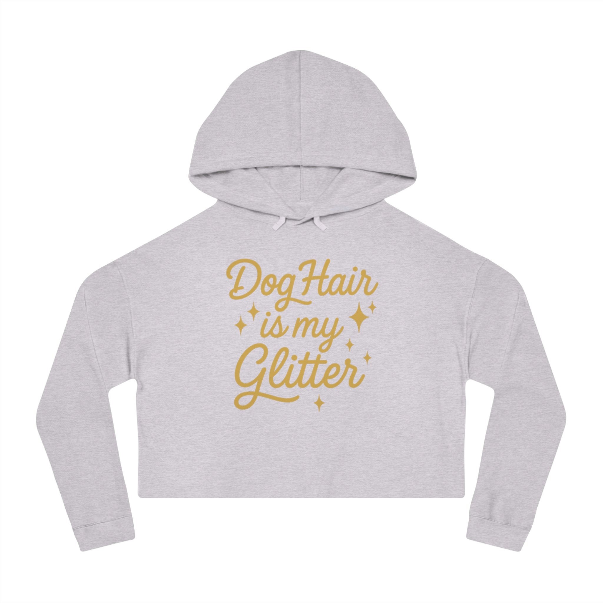 Dog Hair is My Glitter Cropped Hoodie, Cute Pet Owner Gift, Dog Mom Sweatshirt, Funny Animal Lover Apparel, Cozy Fashion Statement