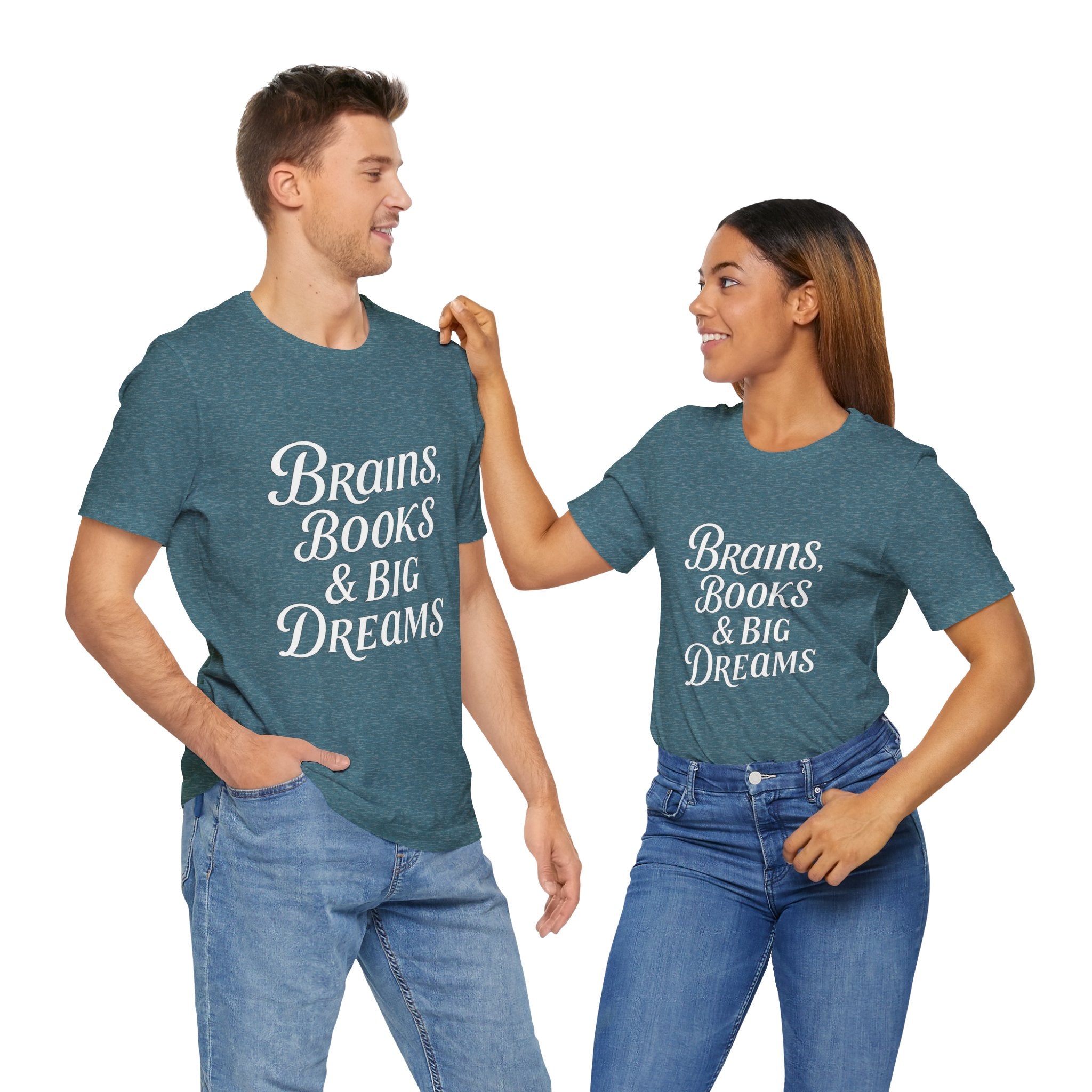 Brainiac Tee, Book Lover Shirt, Big Dreams T-Shirt, Unisex Graphic Top, Intellectual Clothing