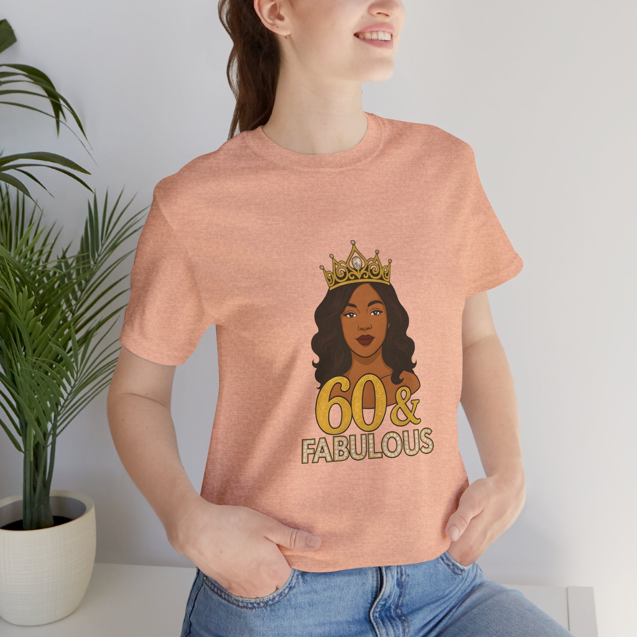 60 & Fabulous Unisex Tee, Birthday Gift Tee, Women's Celebration Shirt, Fun Milestone Birthday Apparel, Perfect for 60th Birthday Party
