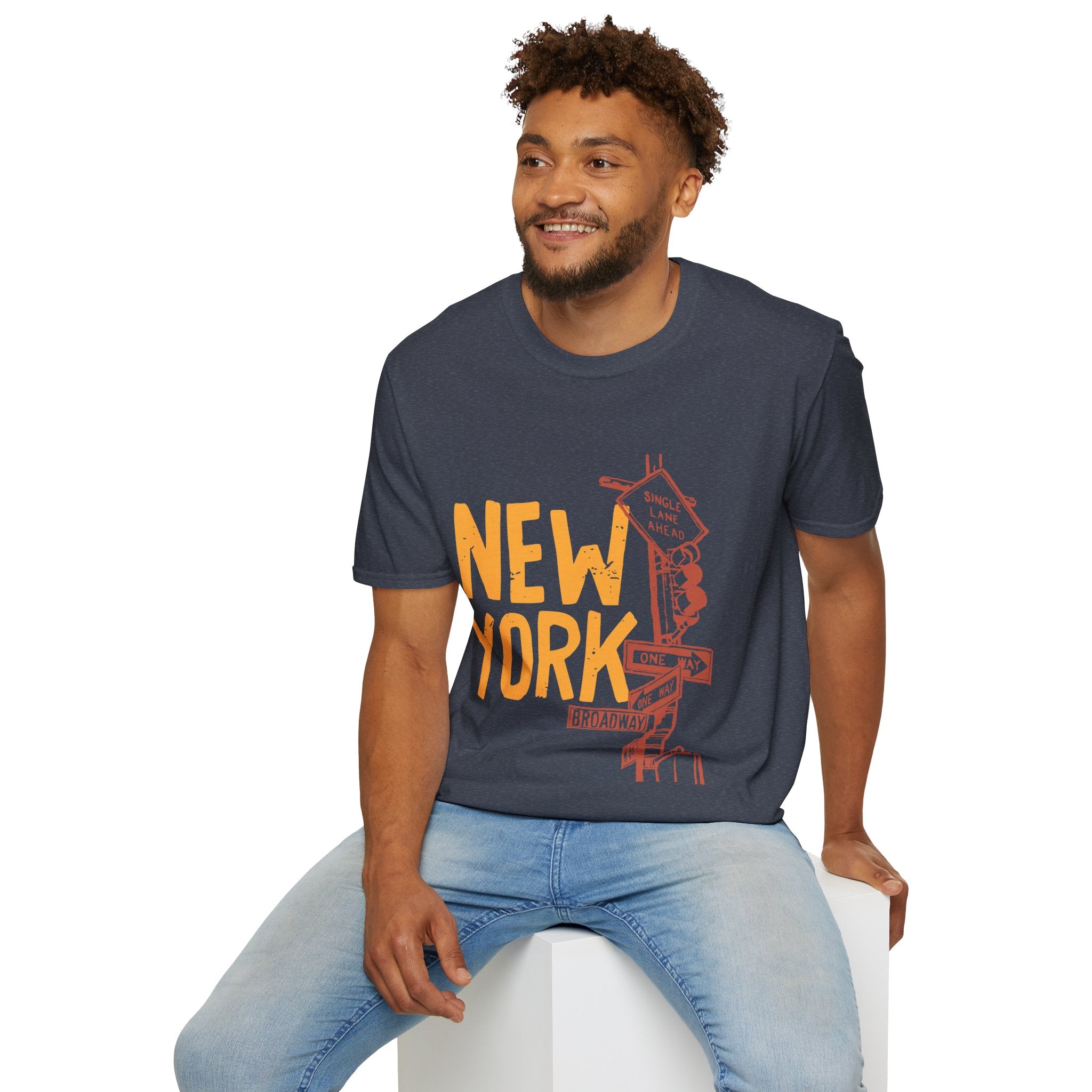 New York Skyline Unisex Softstyle T-Shirt, City Apparel, Travel Shirt, Gift for NYC Lovers, Casual Wear, Summer Fashion