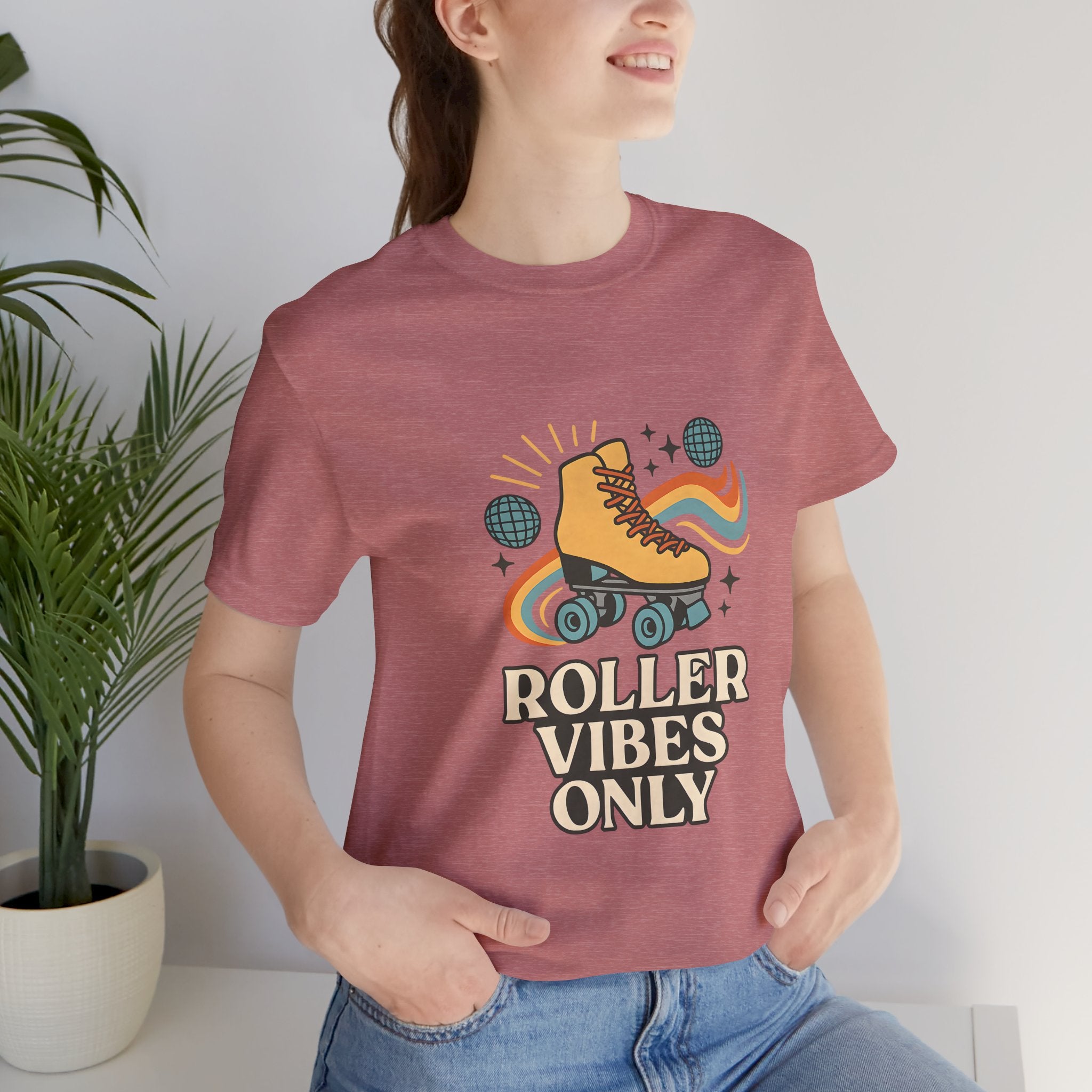 Retro Roller Skating Tee - Roller Vibes Only, Fun Graphic T-Shirt, Unisex Casual Wear, Great Gift for Skating Lovers, Summer Fun