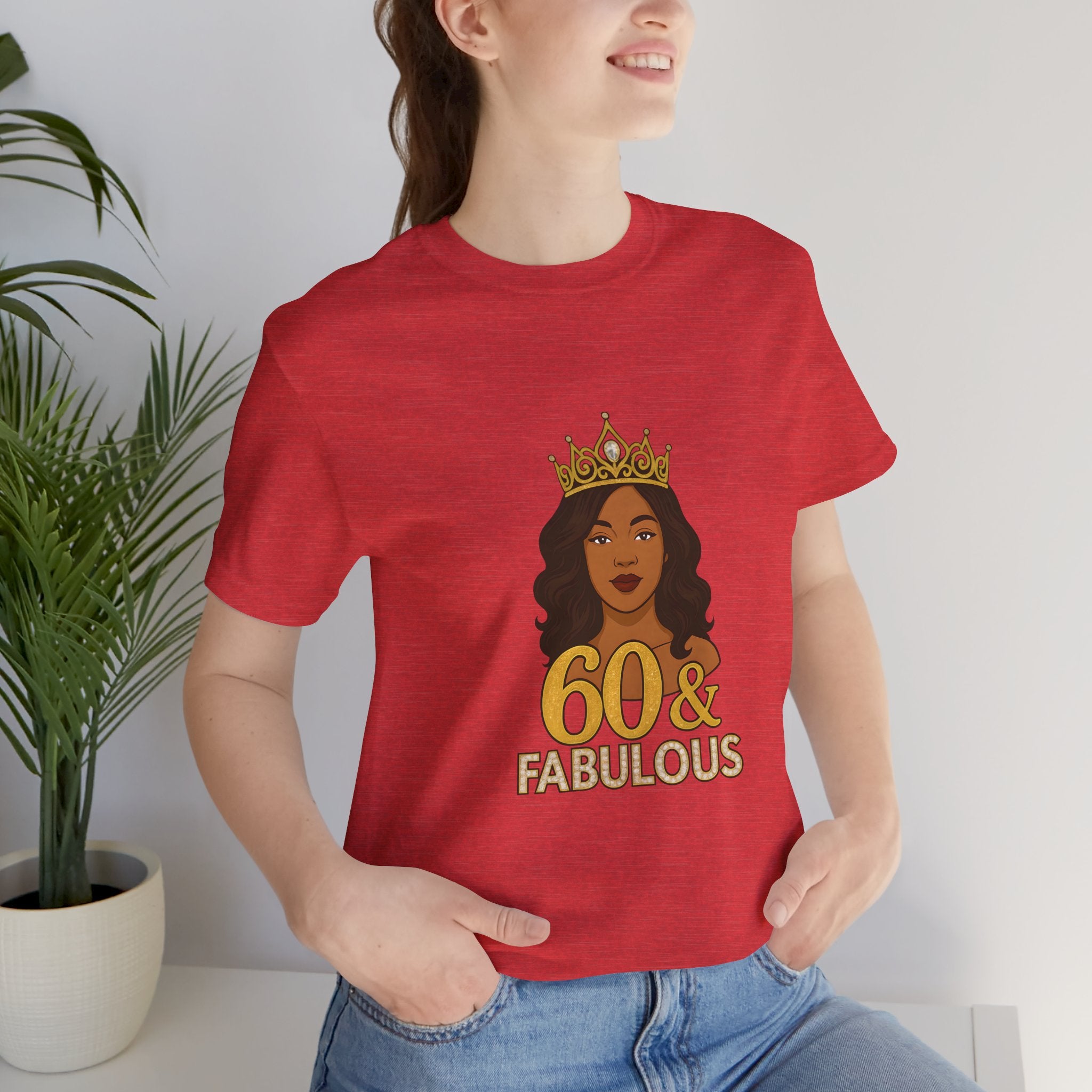60 & Fabulous Unisex Tee, Birthday Gift Tee, Women's Celebration Shirt, Fun Milestone Birthday Apparel, Perfect for 60th Birthday Party