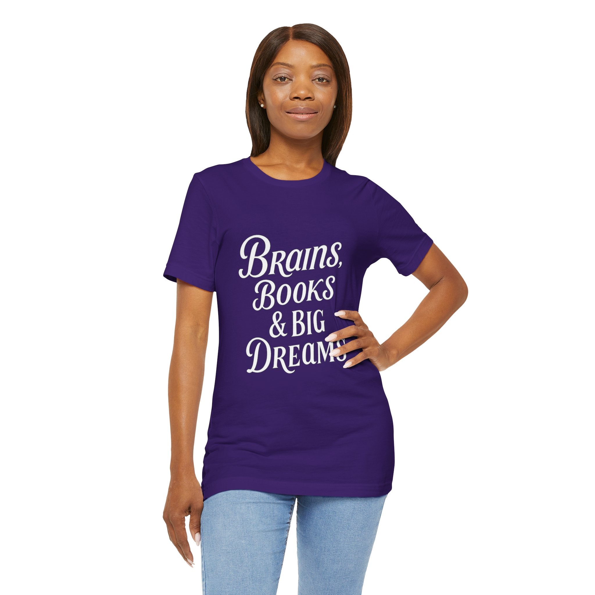 Brainiac Tee, Book Lover Shirt, Big Dreams T-Shirt, Unisex Graphic Top, Intellectual Clothing
