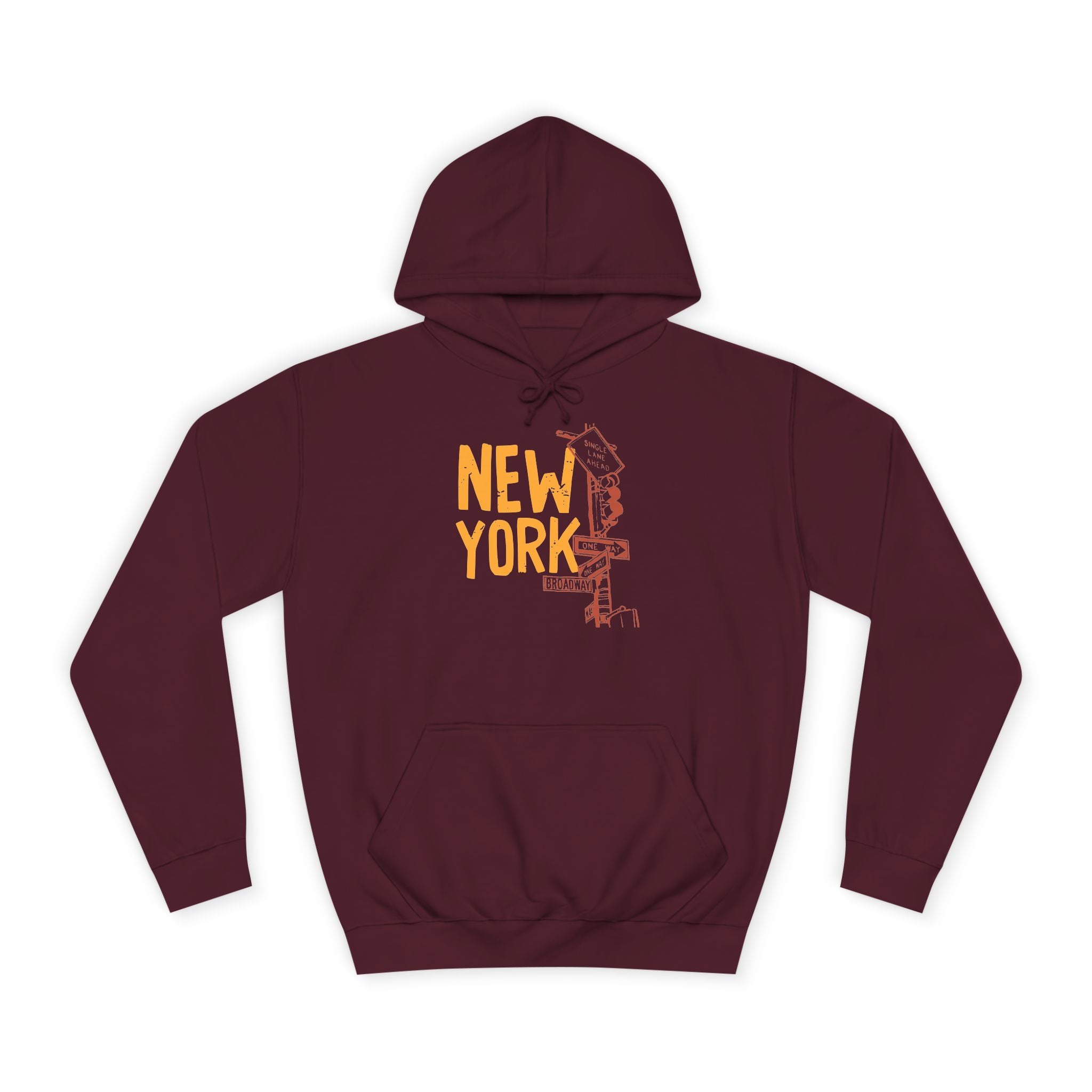 New York College Hoodie, Unisex Casual Sweatshirt, Urban Apparel, Gift for Students, Perfect for College Life, Travel Outfit
