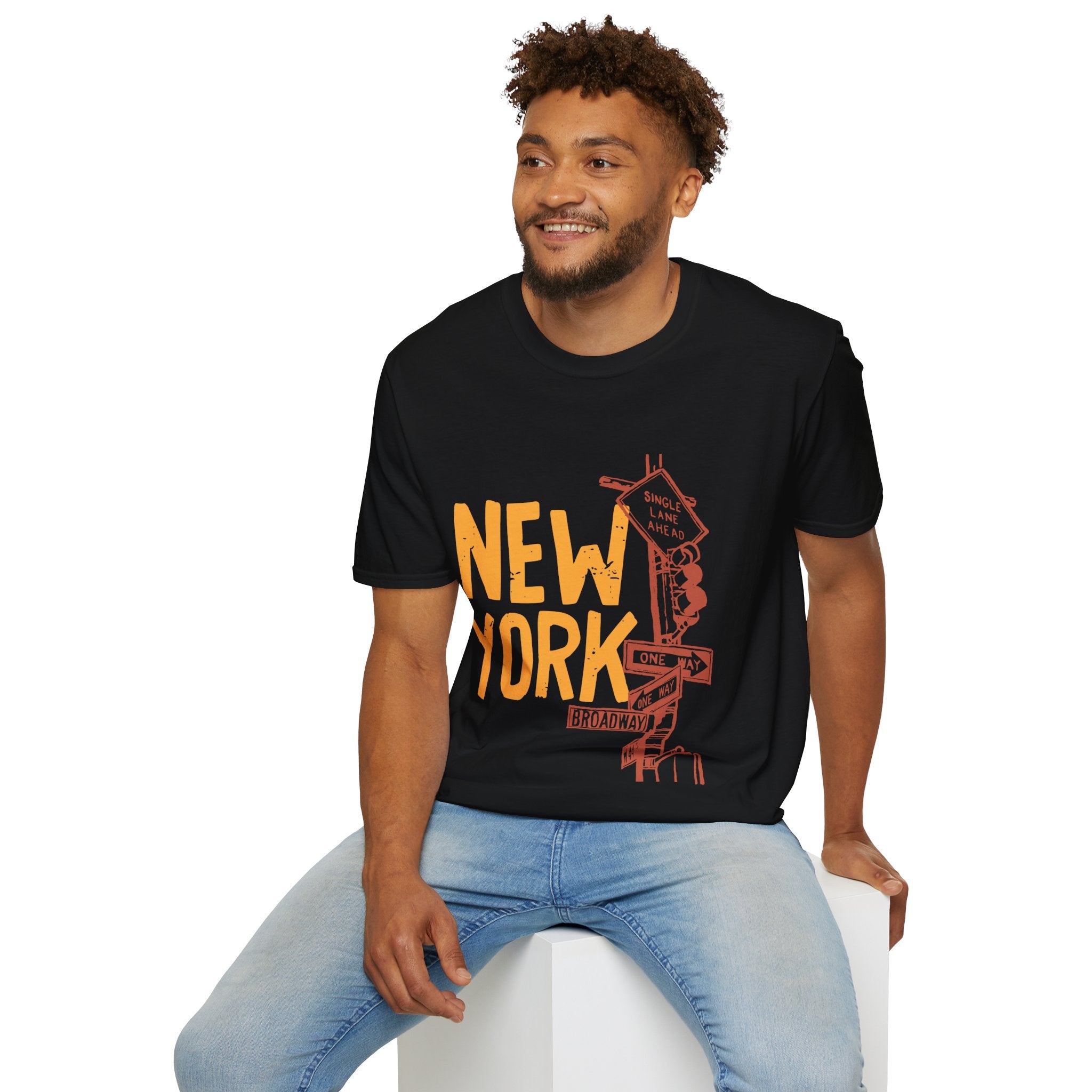 New York Skyline Unisex Softstyle T-Shirt, City Apparel, Travel Shirt, Gift for NYC Lovers, Casual Wear, Summer Fashion
