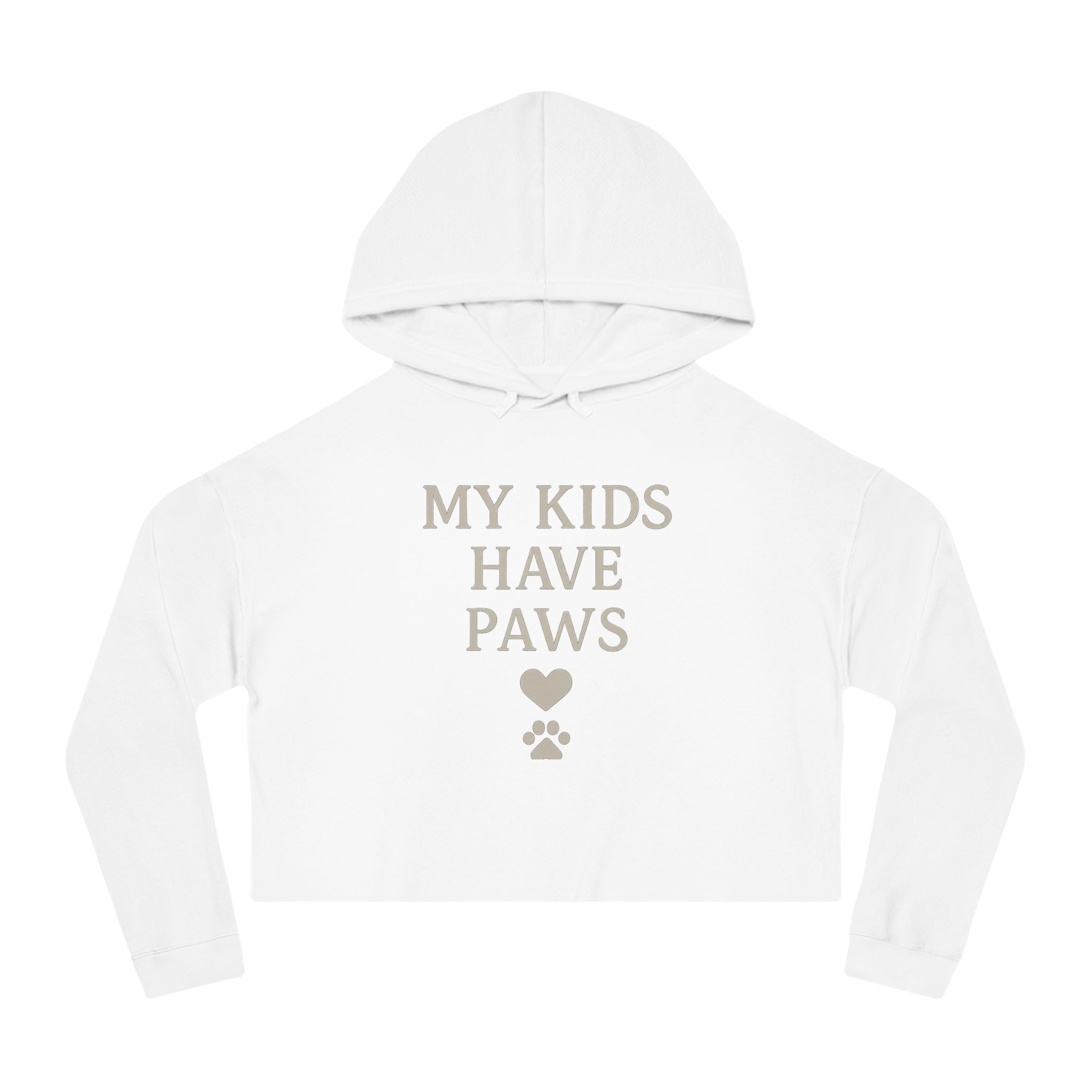 Camo Pet Lovers Cropped Hoodie - My Kids Have Paws Sweatshirt, Animal Lover Gift, Pet Mom Apparel, Trendy Hooded Top, Cozy Casual Wear