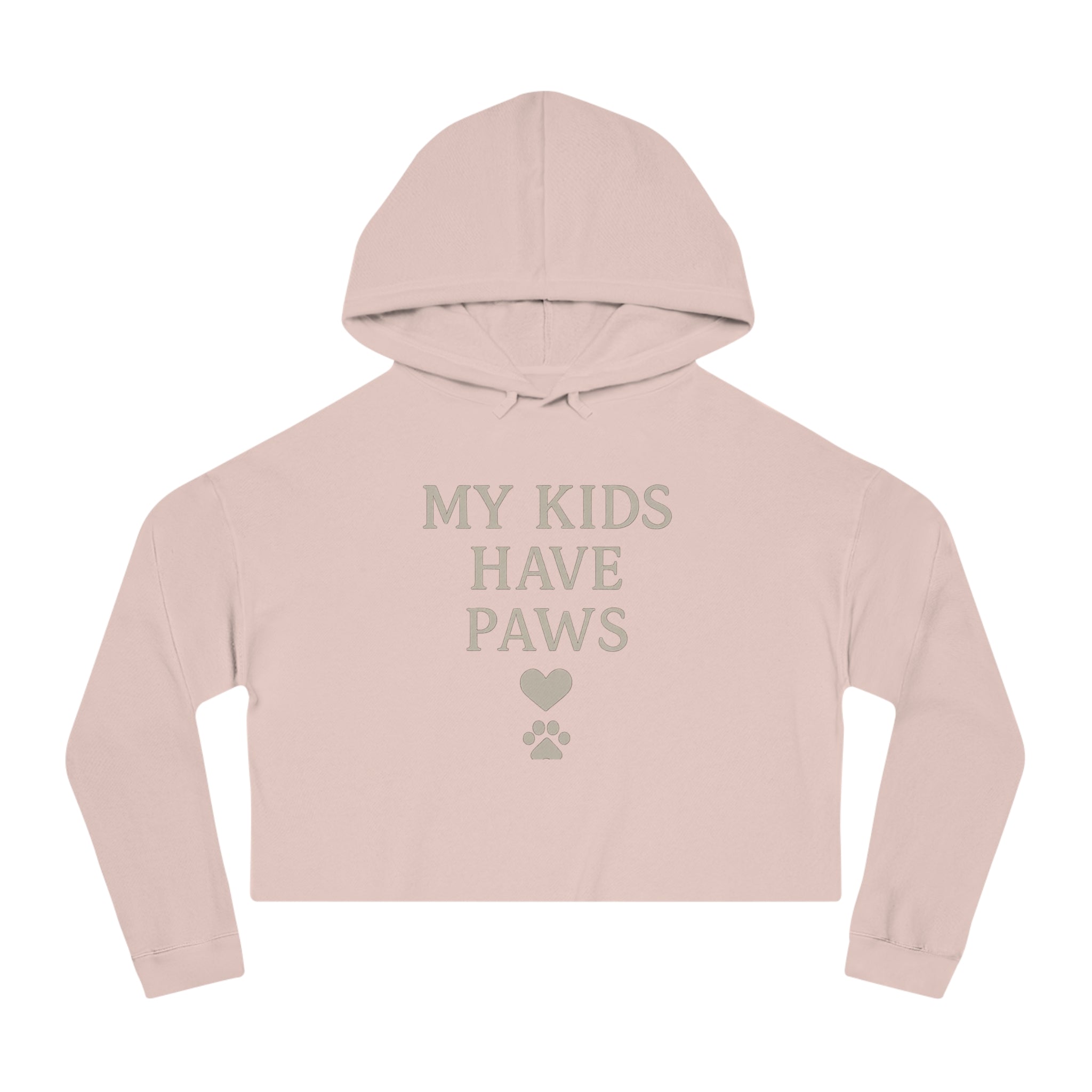 Camo Pet Lovers Cropped Hoodie - My Kids Have Paws Sweatshirt, Animal Lover Gift, Pet Mom Apparel, Trendy Hooded Top, Cozy Casual Wear
