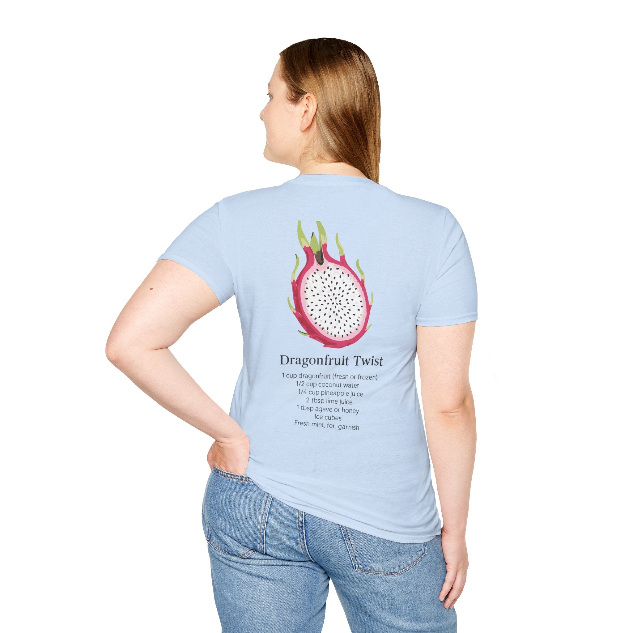 T-Shirt with Dragonfruit Design, Fun Summer Tee, Gift for Fruit Lovers, Cute Casual Wear, Vacation Outfit, Foodie Fashion
