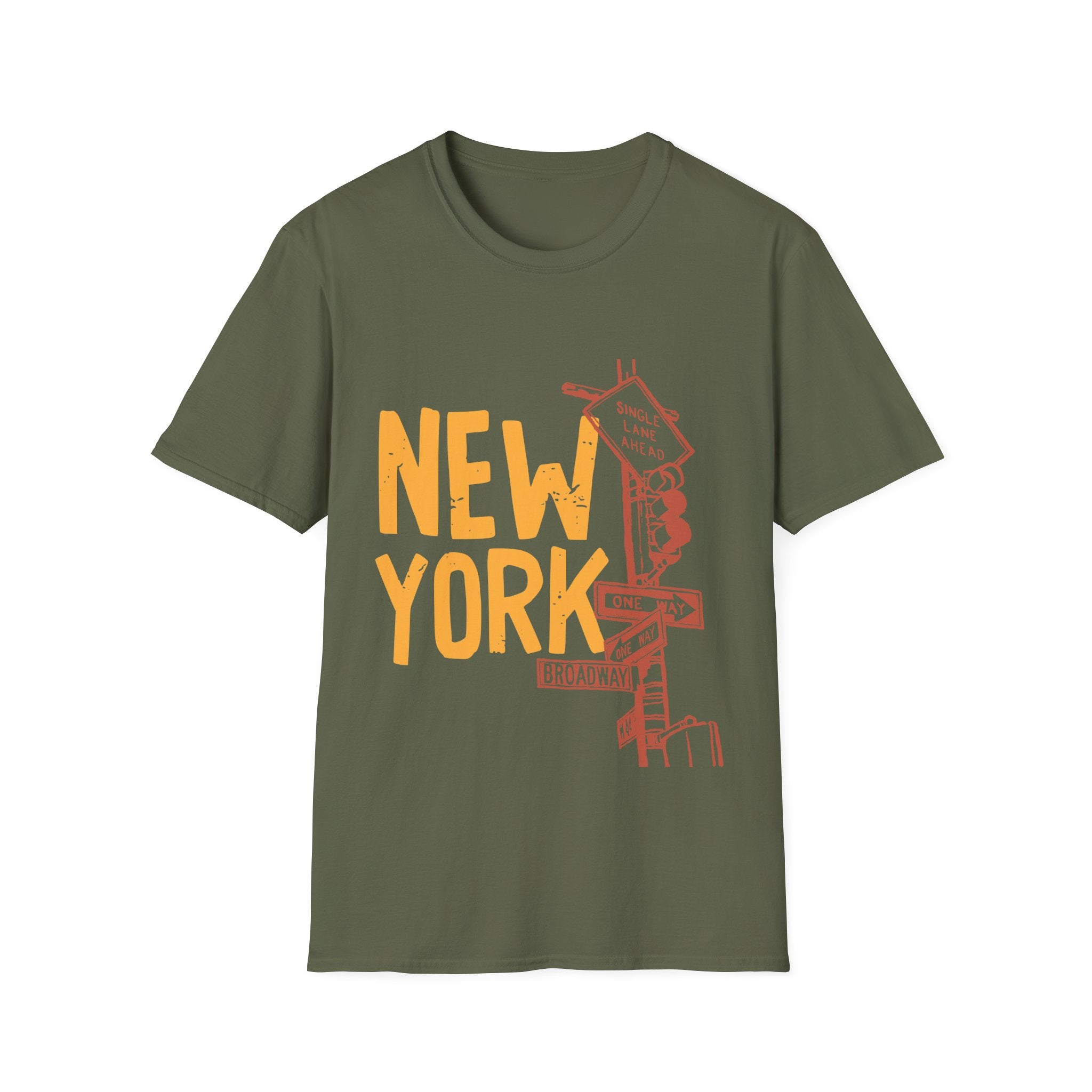 New York Skyline Unisex Softstyle T-Shirt, City Apparel, Travel Shirt, Gift for NYC Lovers, Casual Wear, Summer Fashion