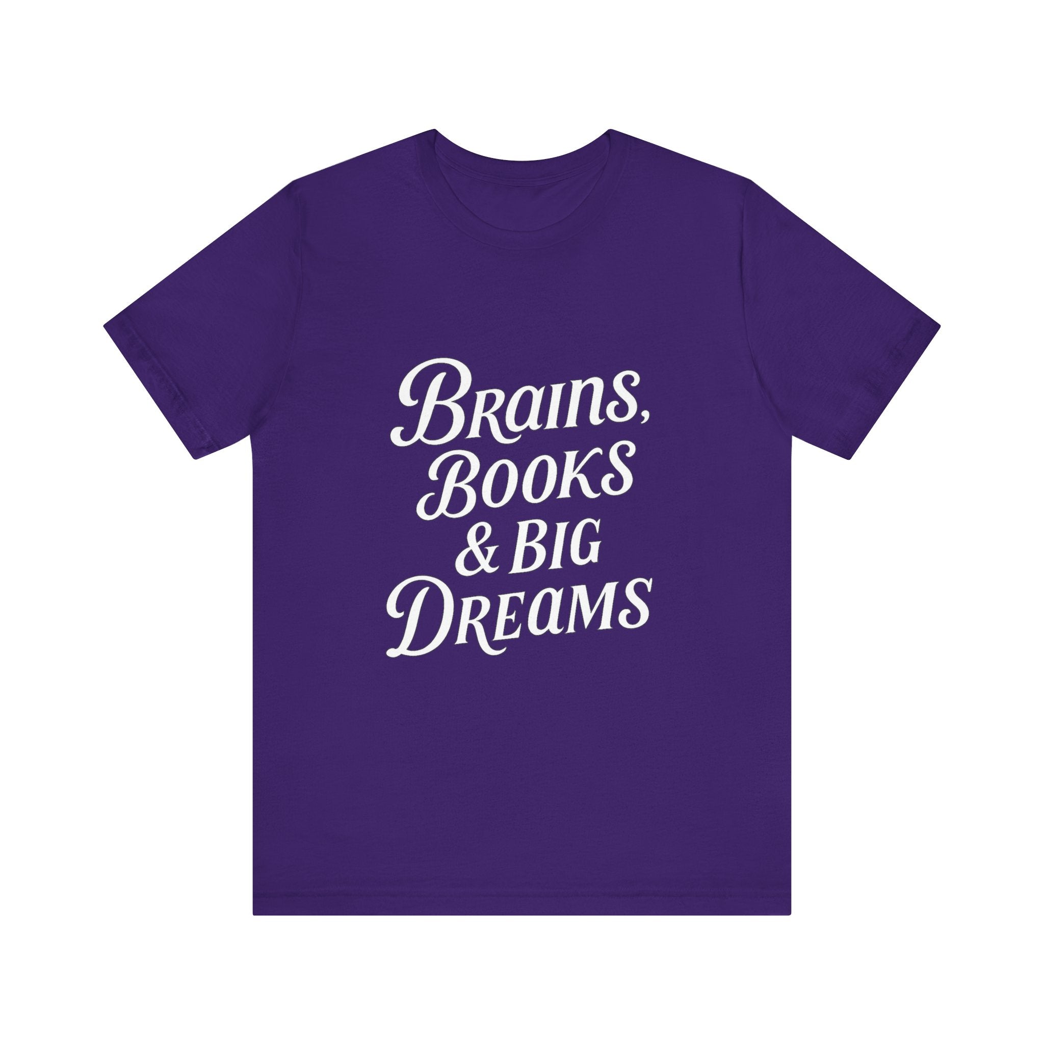 Brainiac Tee, Book Lover Shirt, Big Dreams T-Shirt, Unisex Graphic Top, Intellectual Clothing
