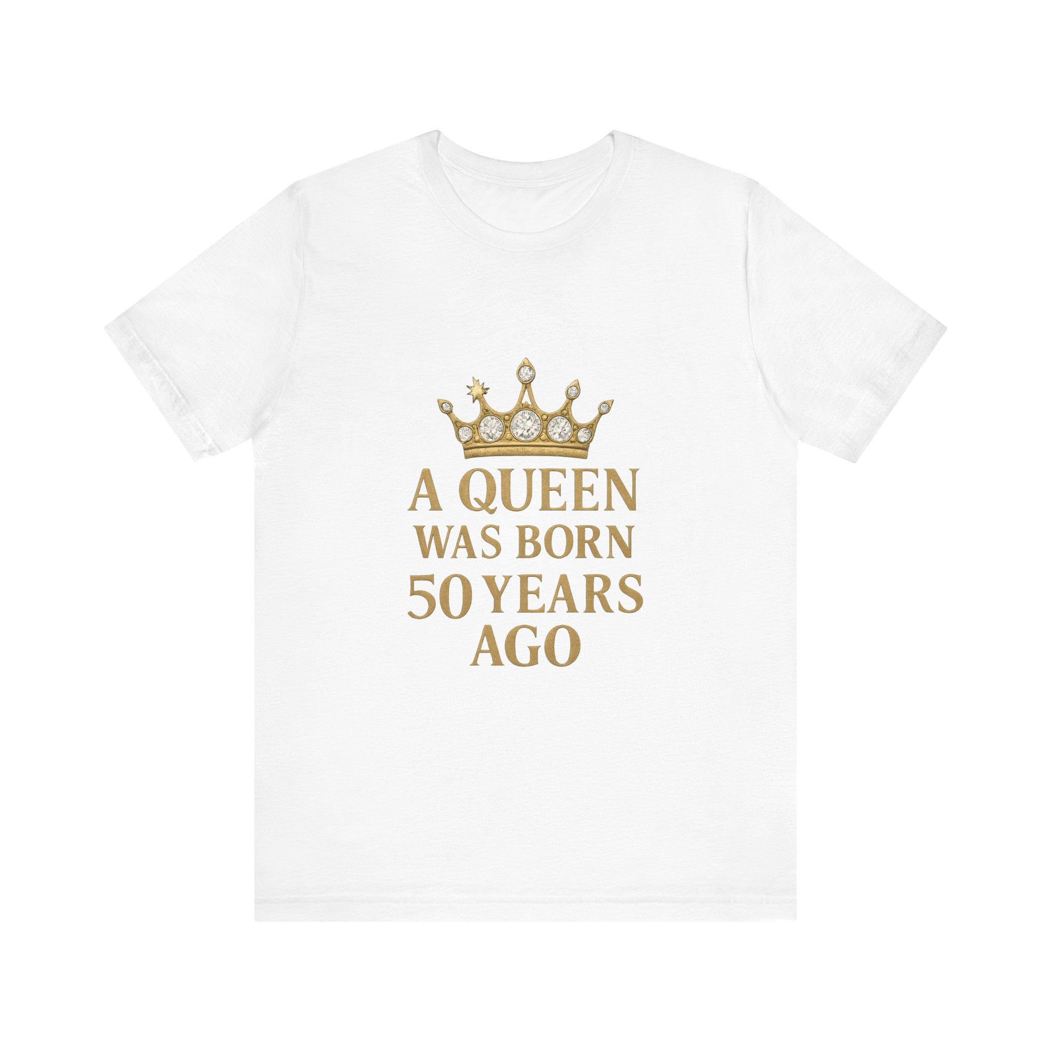 50th Birthday Queen Tee, A Queen Was Born 50 Years Ago Shirt, Anniversary Gift, Retro T-Shirt, Crown Design Tee
