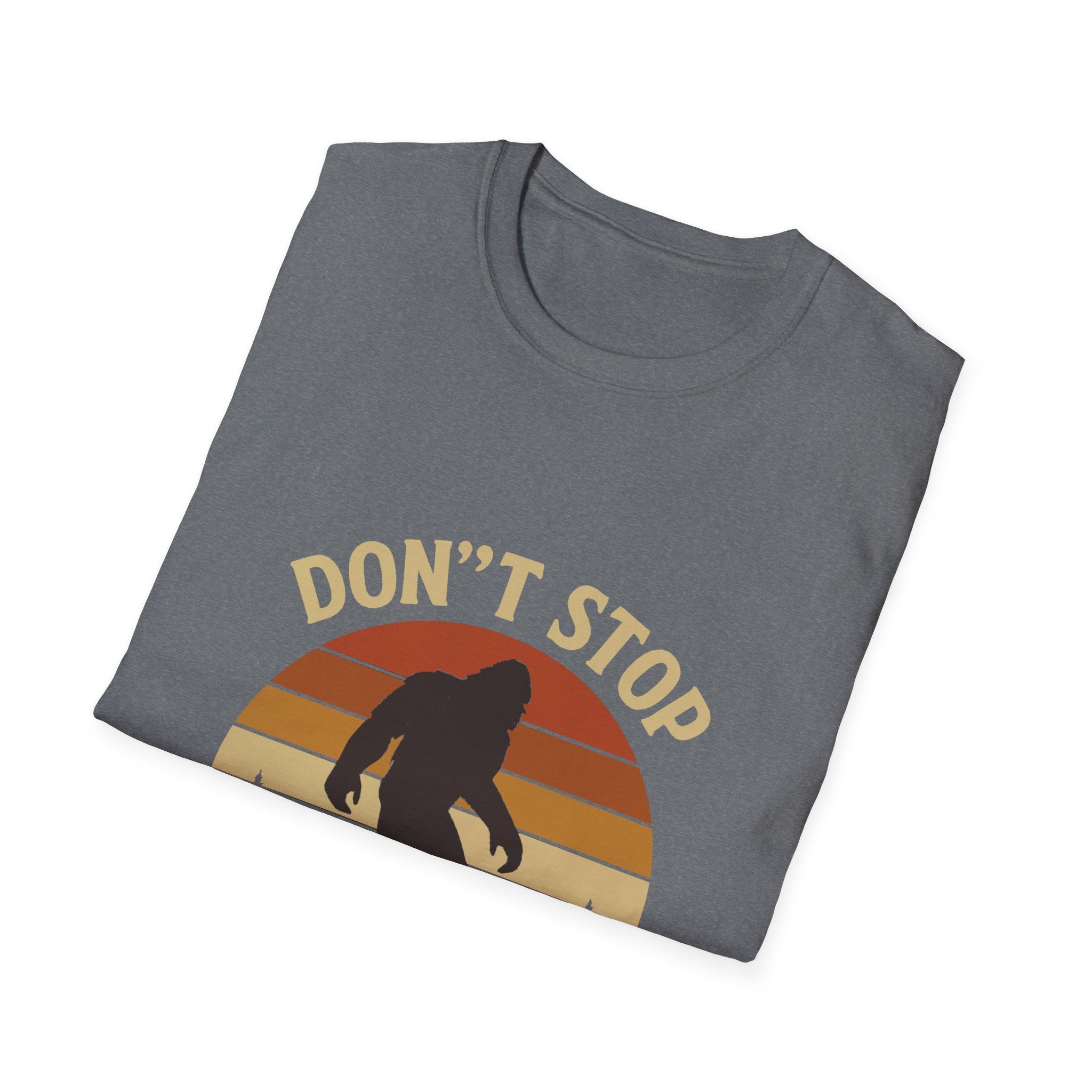 Don't Stop Believin' Unisex Softstyle T-Shirt, Inspirational Tee, Music Lover Gift, Motivational Shirt, Retro Graphic Top