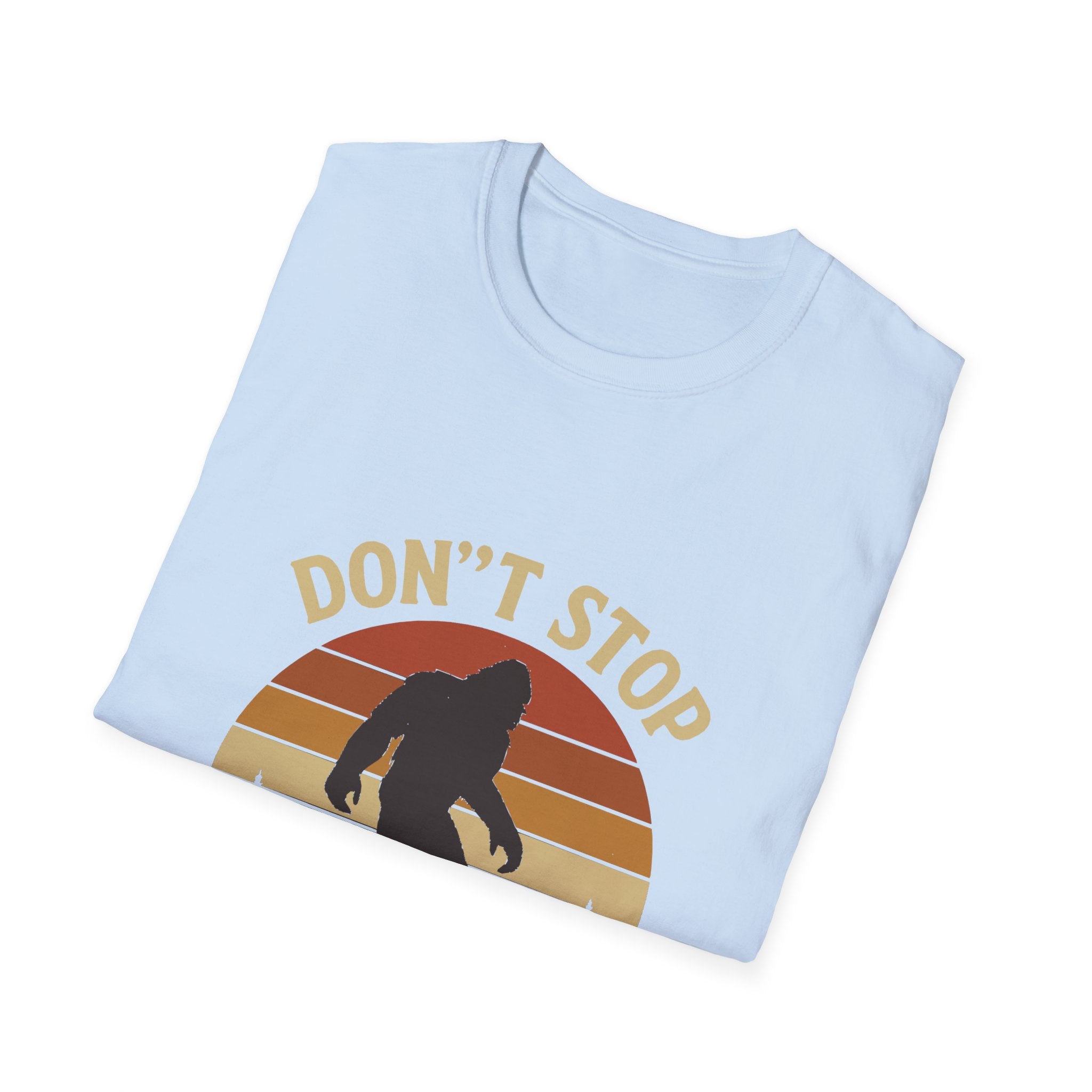 Don't Stop Believin' Unisex Softstyle T-Shirt, Inspirational Tee, Music Lover Gift, Motivational Shirt, Retro Graphic Top