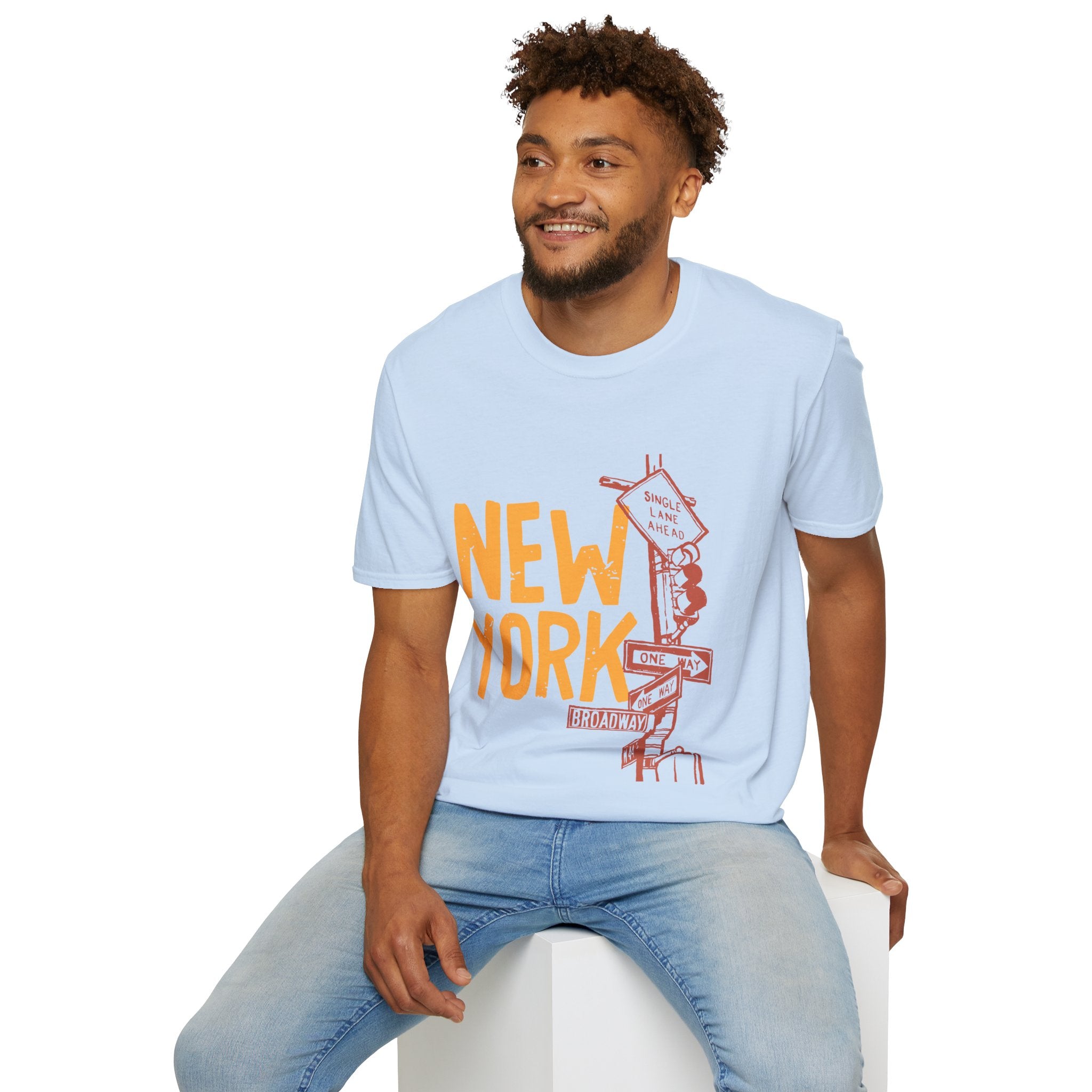 New York Skyline Unisex Softstyle T-Shirt, City Apparel, Travel Shirt, Gift for NYC Lovers, Casual Wear, Summer Fashion