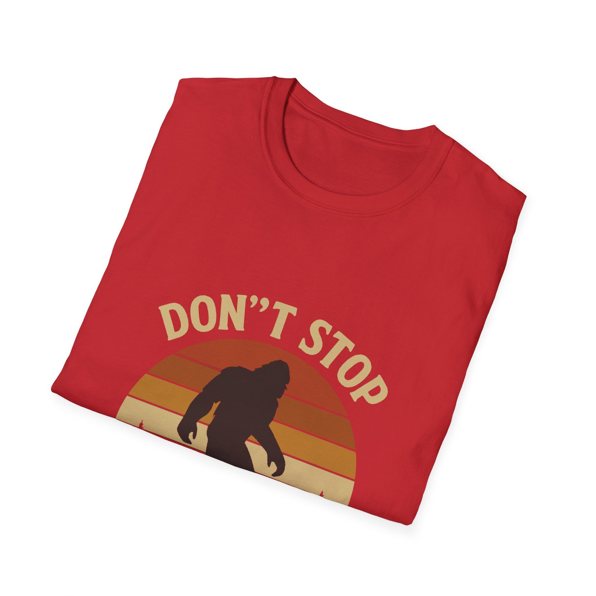 Don't Stop Believin' Unisex Softstyle T-Shirt, Inspirational Tee, Music Lover Gift, Motivational Shirt, Retro Graphic Top