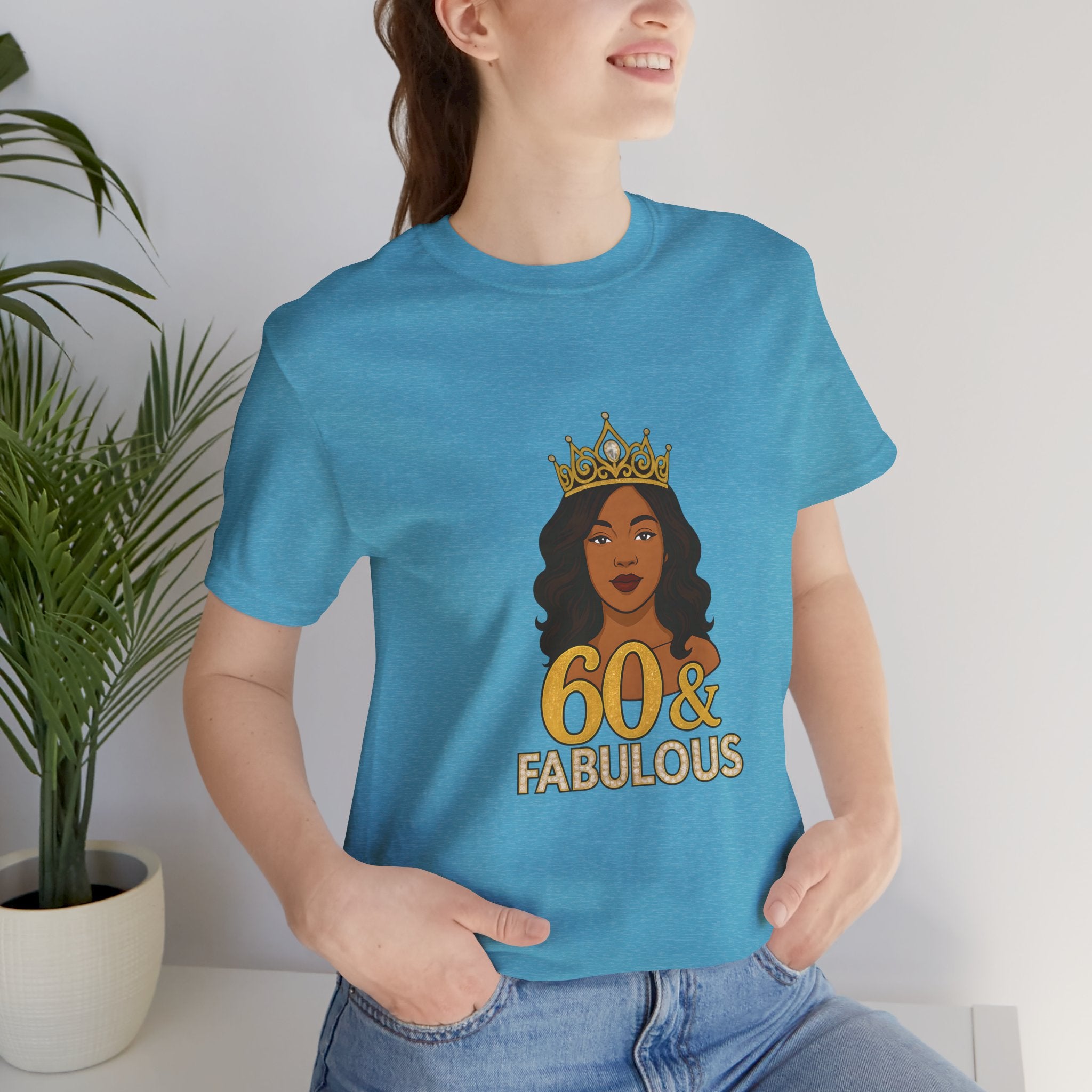 60 & Fabulous Unisex Tee, Birthday Gift Tee, Women's Celebration Shirt, Fun Milestone Birthday Apparel, Perfect for 60th Birthday Party