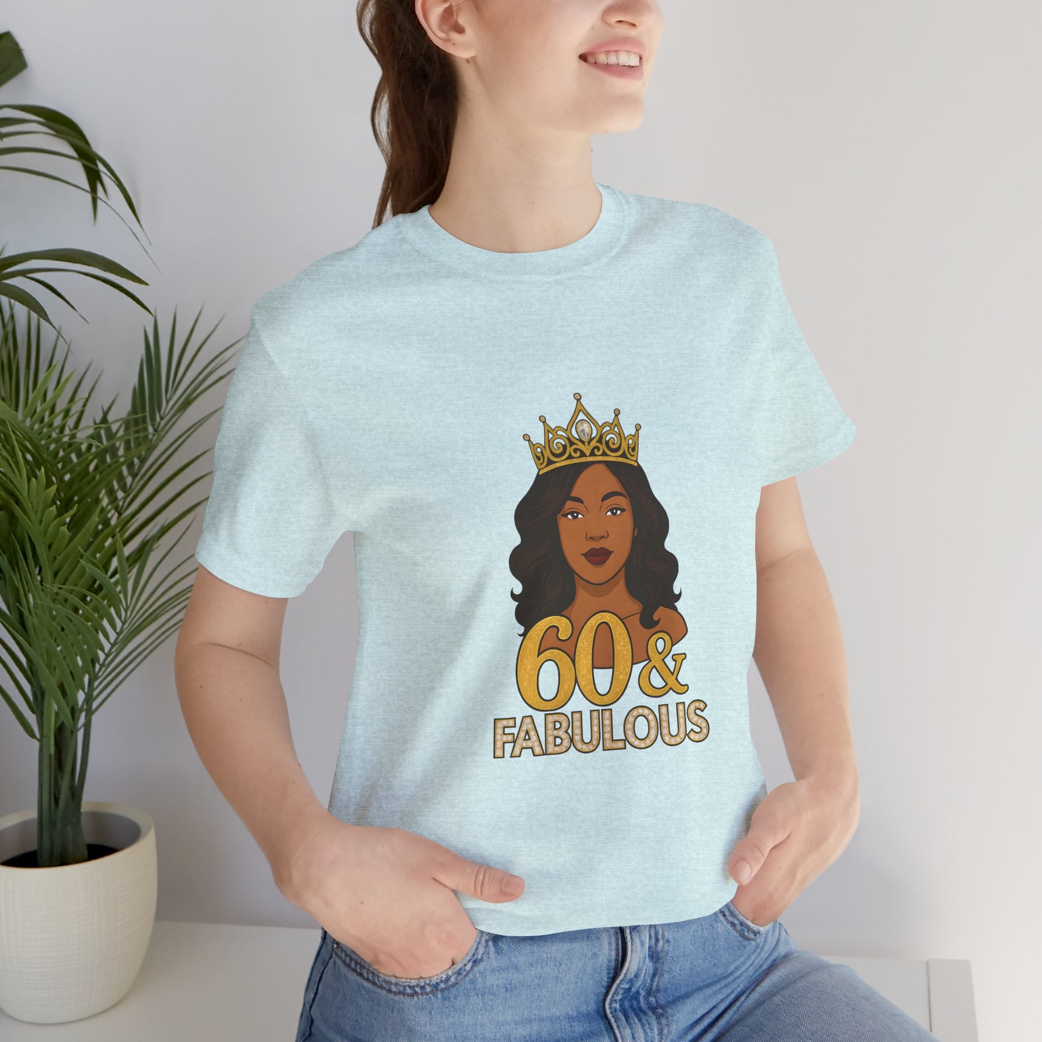 60 & Fabulous Unisex Tee, Birthday Gift Tee, Women's Celebration Shirt, Fun Milestone Birthday Apparel, Perfect for 60th Birthday Party