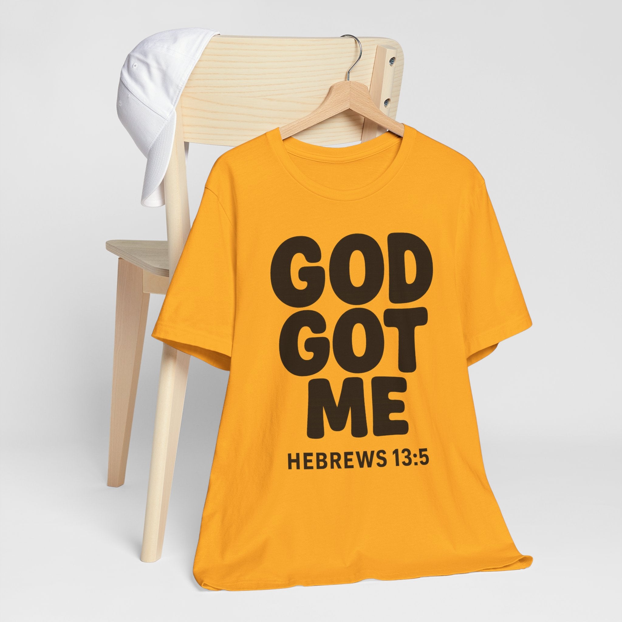 GOD GOT ME Religious T-Shirt, Christian Design. Clothing, Inspirational Tee, Faith Shirt, Unisex Jersey Short Sleeve Tee with