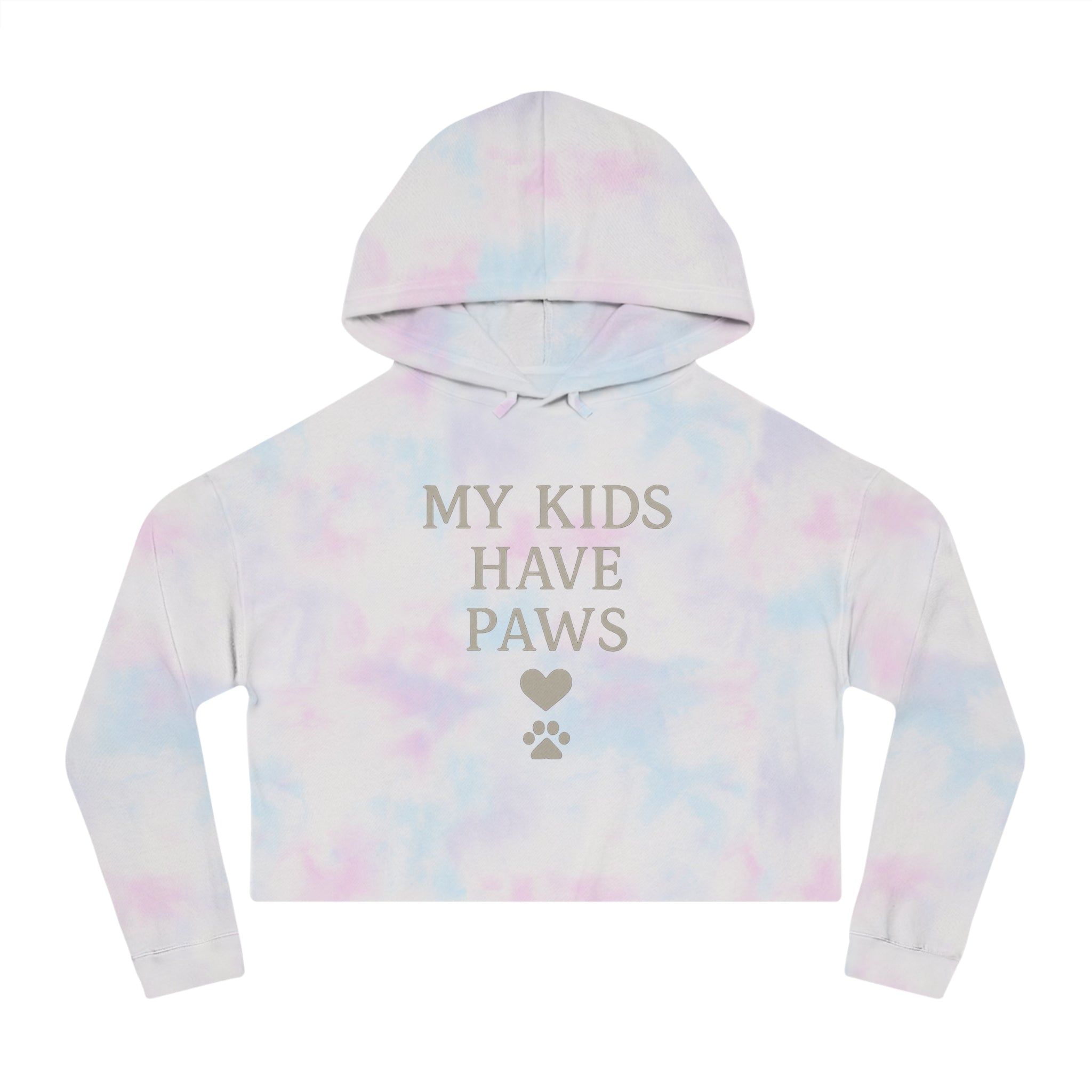 Camo Pet Lovers Cropped Hoodie - My Kids Have Paws Sweatshirt, Animal Lover Gift, Pet Mom Apparel, Trendy Hooded Top, Cozy Casual Wear